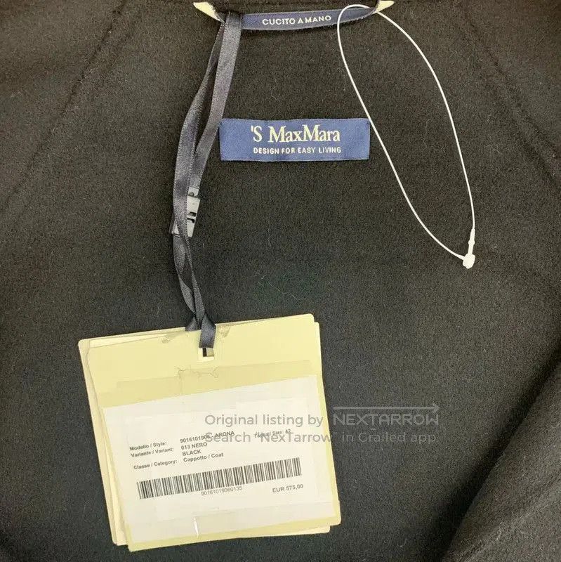 Max Mara MaxMara Elegant Black Coat for Women . Size L / US 10 / IT 46 - 5 Thumbnail