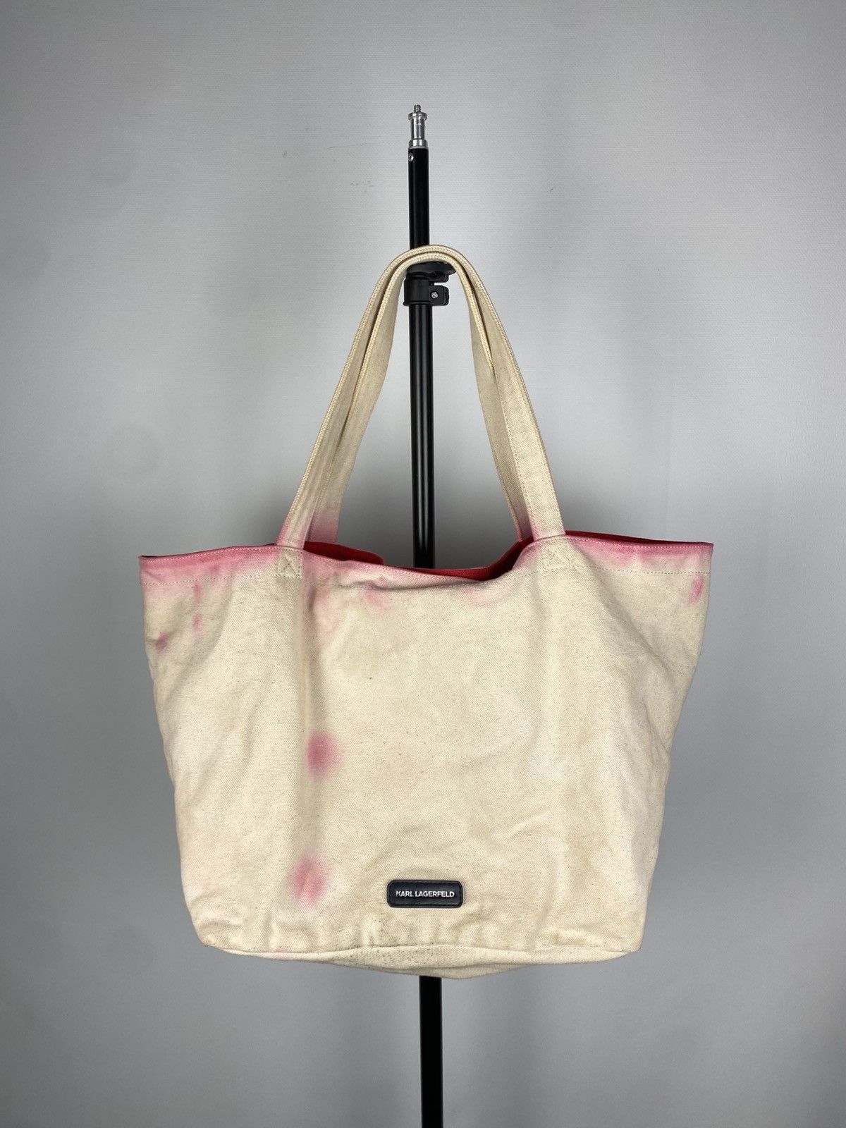 Designer × Karl Lagerfeld × Vintage Designer Karl Lagerfeld Large Cotton Bag Y2K Luxury Size ONE SIZE - 5 Thumbnail