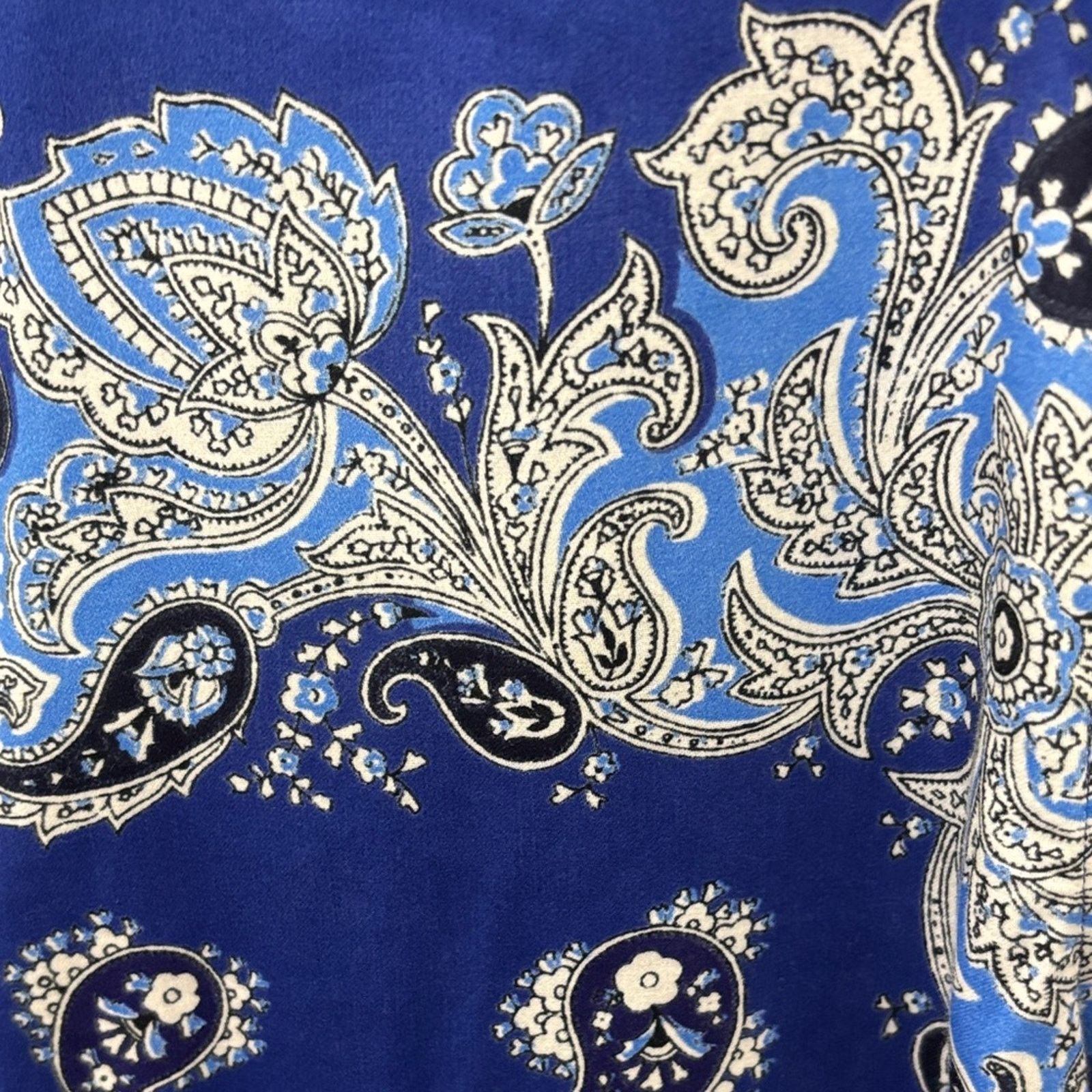 Etro NWT Etro Vibrant Blue and White Paisley Shirt Size L Size US L / EU 52-54 / 3 - 3 Thumbnail
