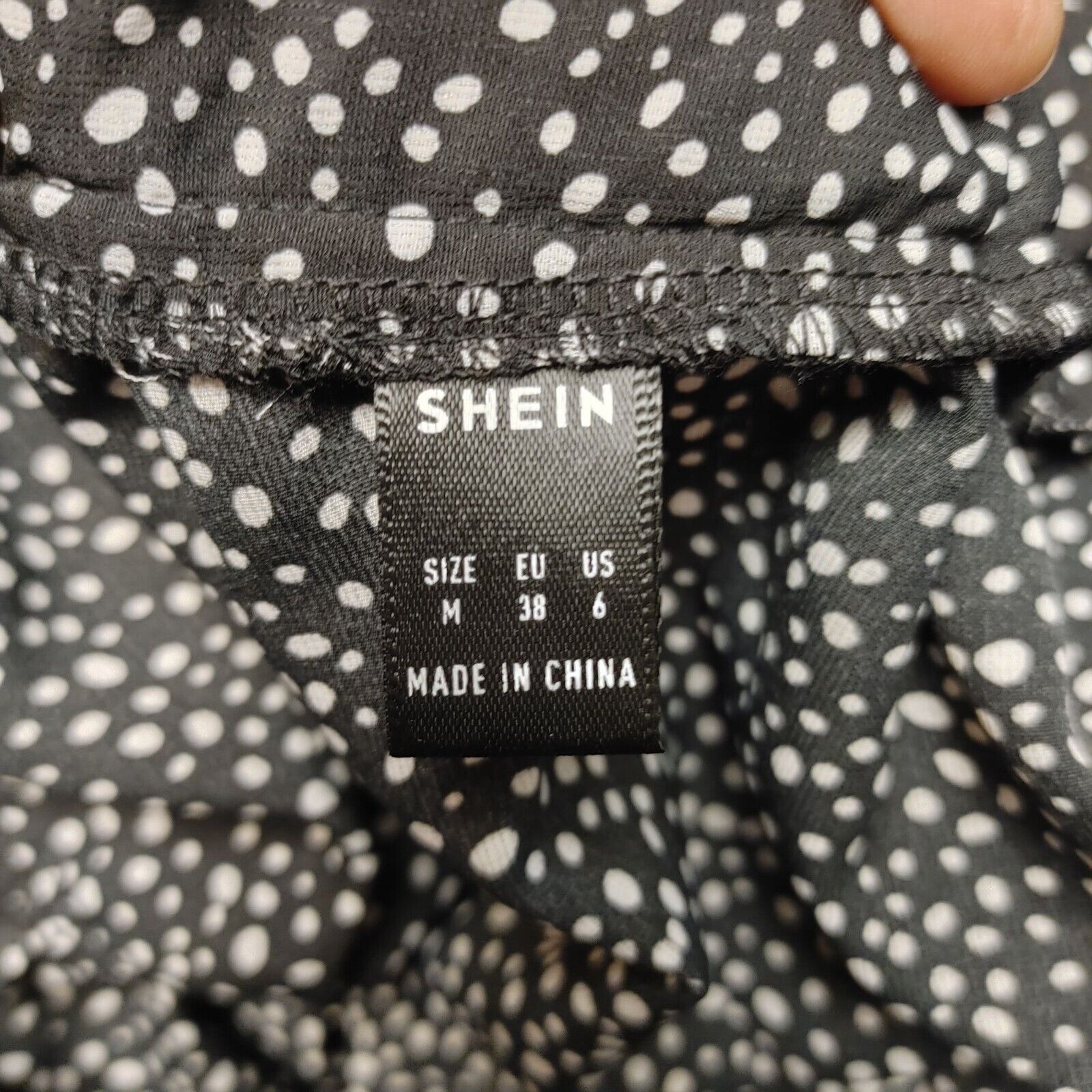Shein Shein | Women's Black/White Polka Dot Tiered Mini Skirt M Size 28" / US 6 / IT 42 - 3 Thumbnail