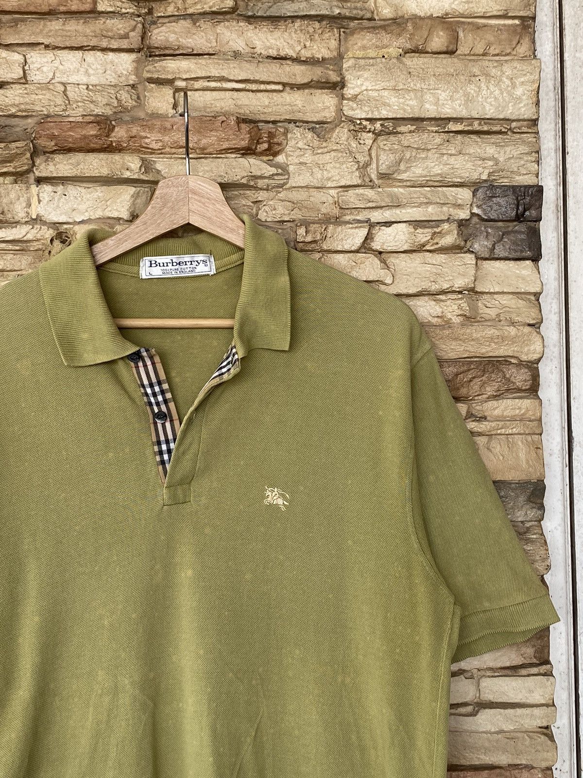 Vintage Vintage Burberry London Nova Check Polo Shirt Size US L / EU 52-54 / 3 - 1 Thumbnail