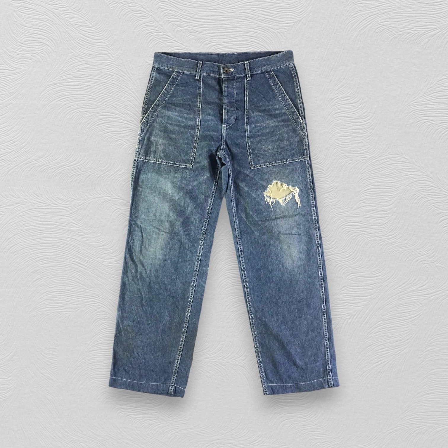 image of Ships Jeans Distress Denim Kj2770 in Blue, Men's (Size 32)