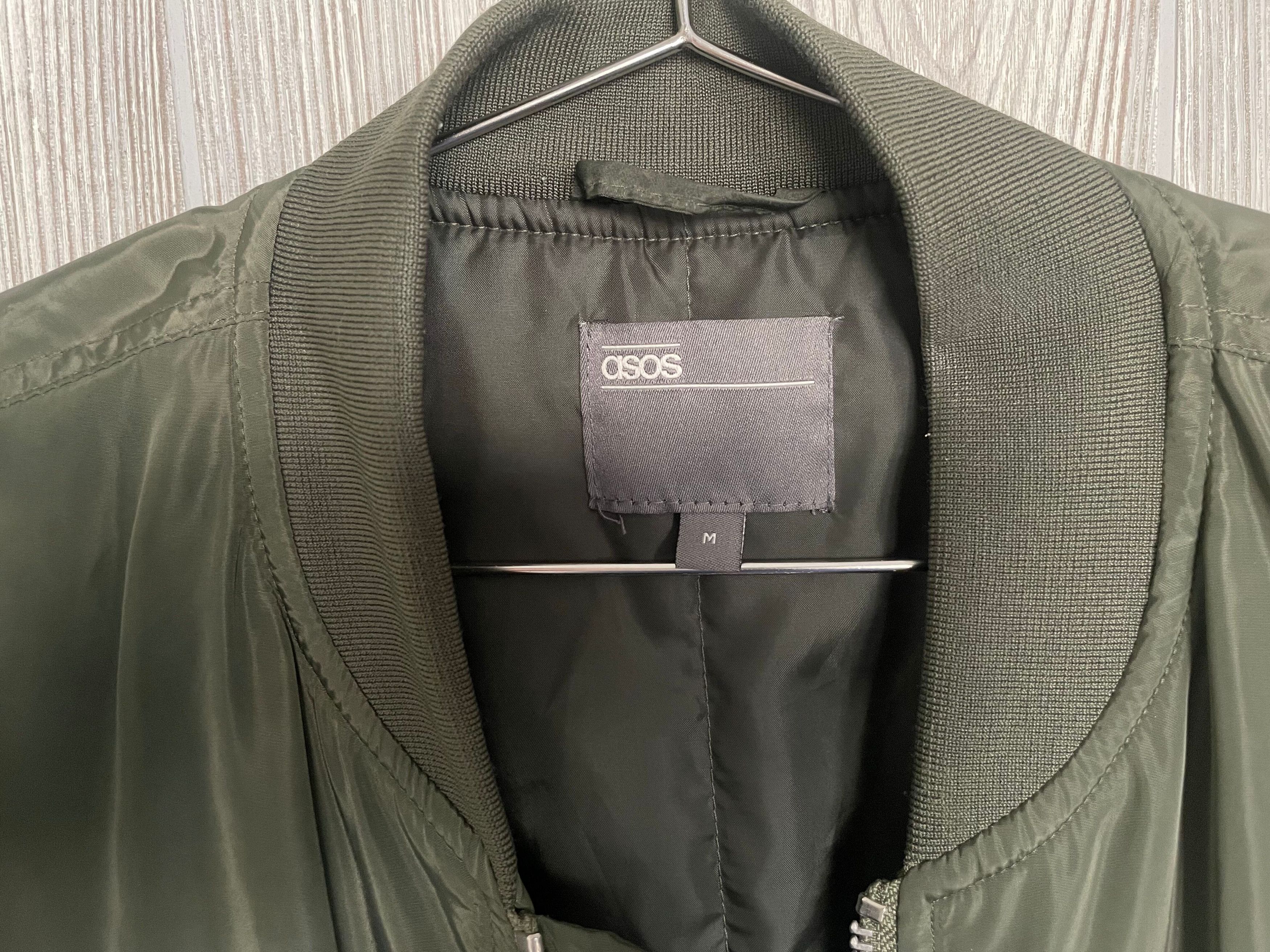 Asos Asos Elongated Olive Green Bomber Size US M / EU 48-50 / 2 - 5 Thumbnail