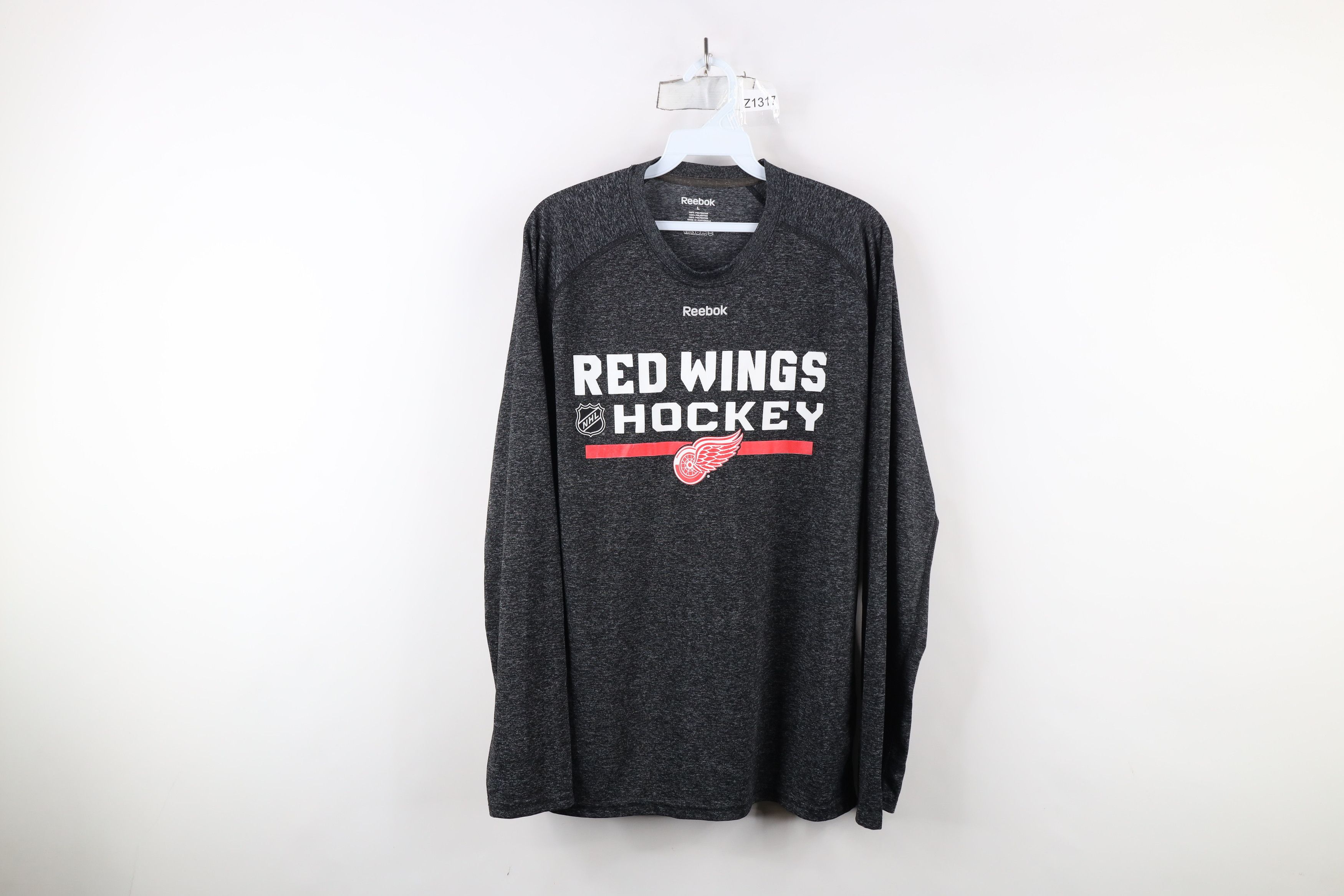 Reebok × Vintage Reebok Detroit Red Wings Hockey Long Sleeve T-Shirt Gray Size US L / EU 52-54 / 3 - 1 Thumbnail