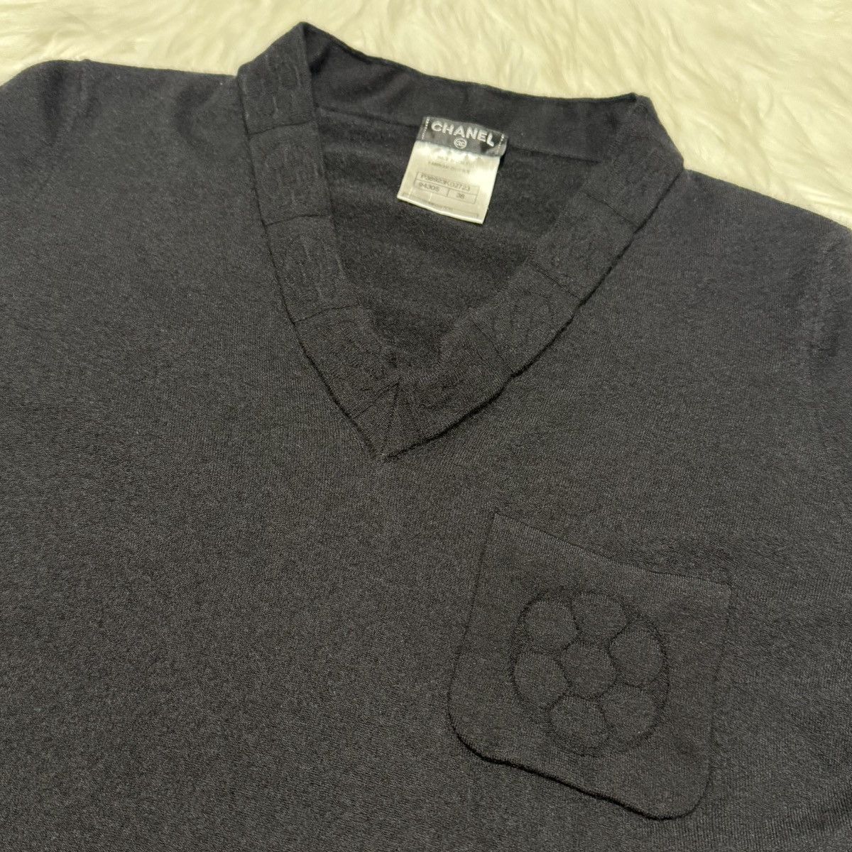 Chanel Genuine Chanel Camellia Cashmere Long Sleeve Knit Sweater 38 Size XS / US 0-2 / IT 36-38 - 7 Thumbnail