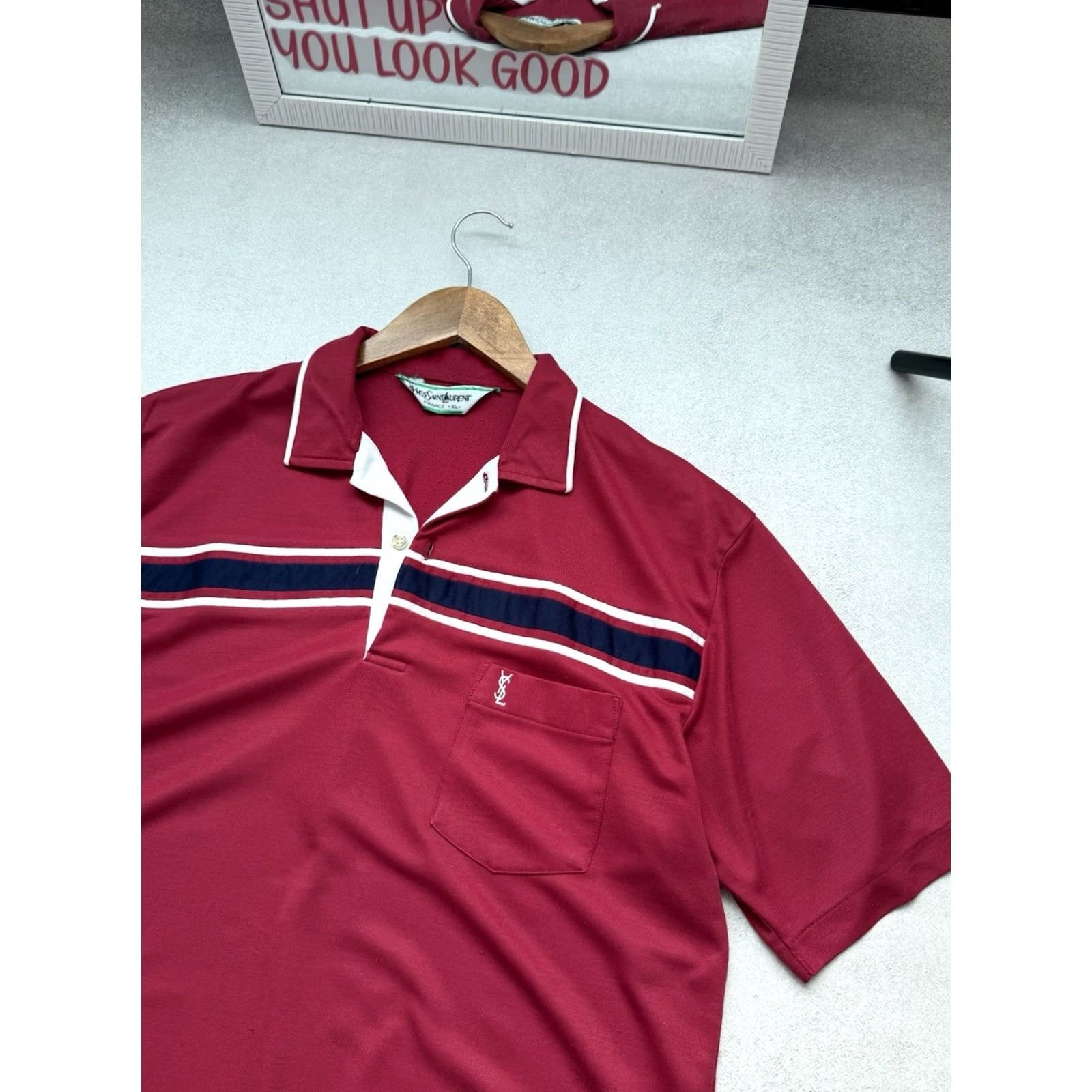 Yves Saint Laurent VINTAGE Yves Saint Laurent YSL SportWear Red Polo T Shirt XL Men Size US XL / EU 56 / 4 - 2 Thumbnail