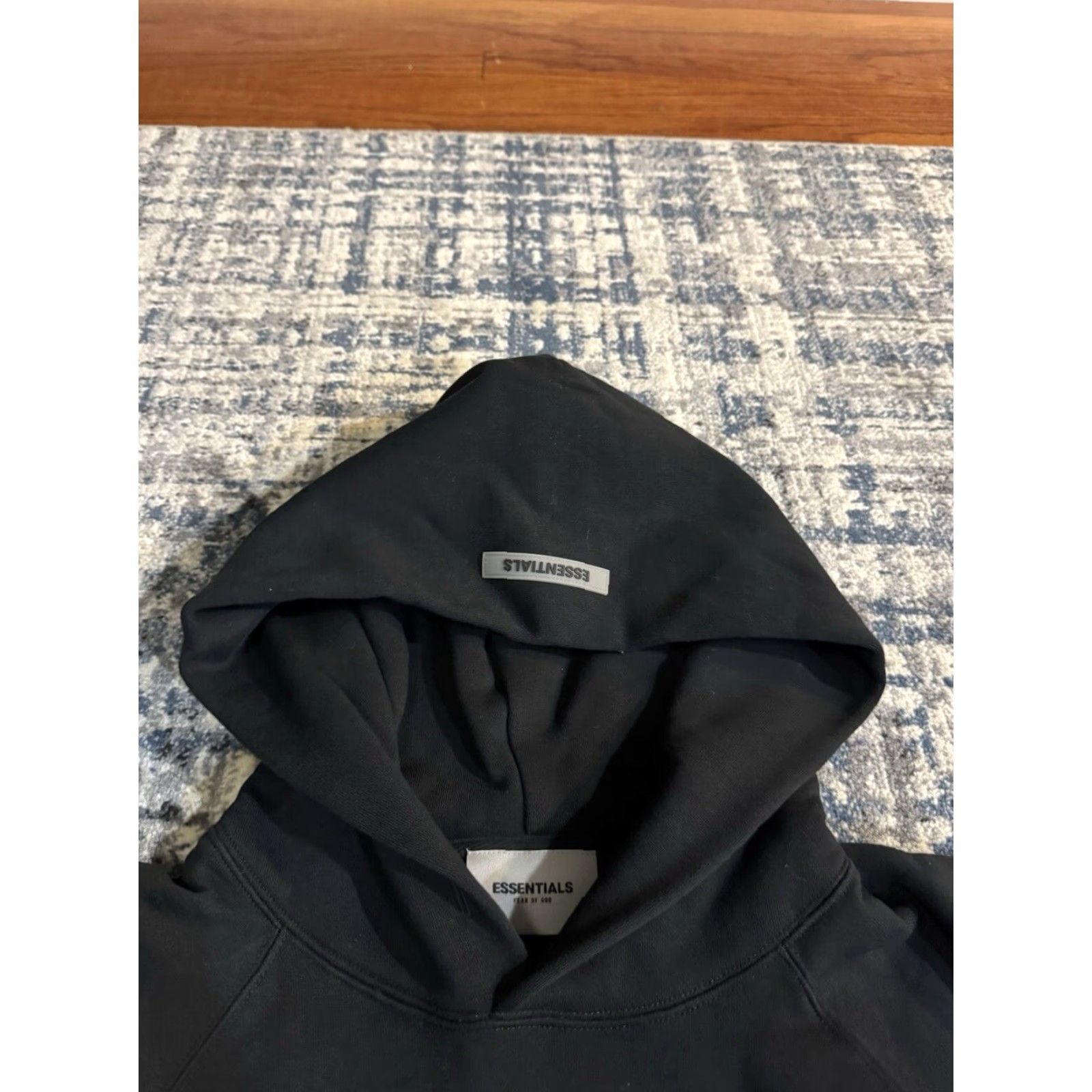 Essentials Fear Of God Essentials Hoodie Mens XL Black Pullover Hooded Logo Pockets Brand New NWT Designer Size US XL / EU 56 / 4 - 3 Thumbnail