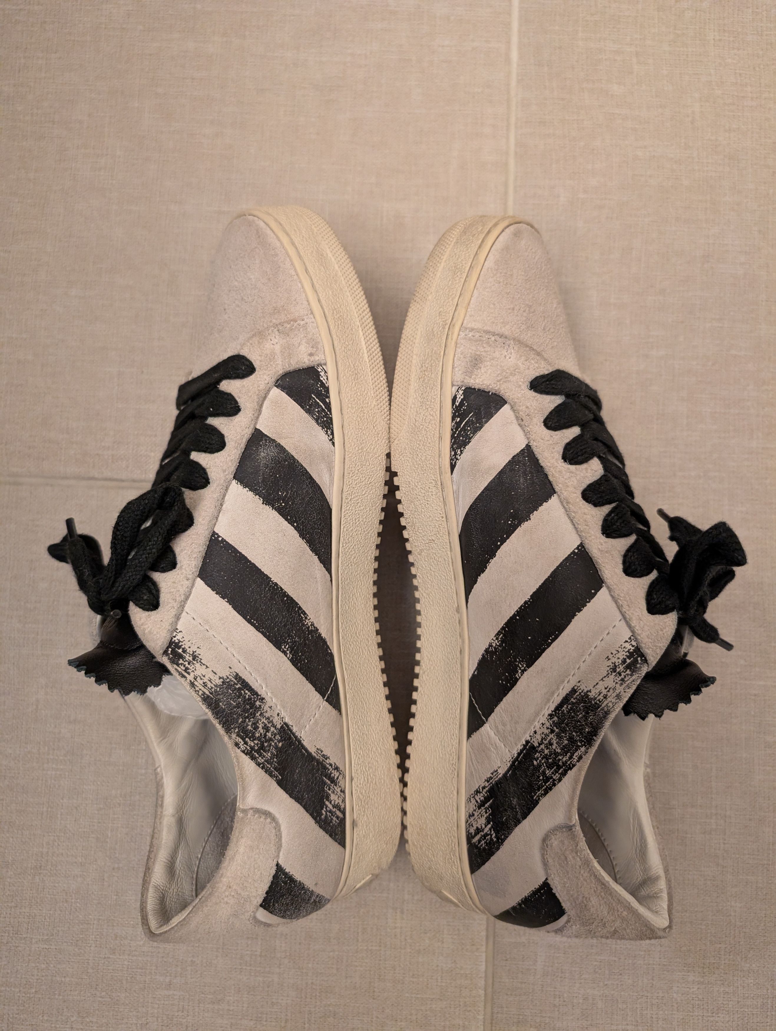 Off-White Virgil Era Off-White - USED Beige and Black Suede Sneakers Size US 6 / EU 39 - 5 Thumbnail