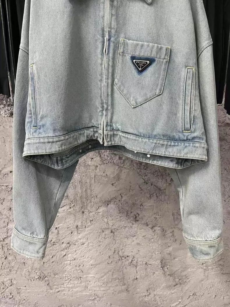 Prada Prada Denim Jacket with Triangle Logo -2505 Size US M / EU 48-50 / 2 - 4 Thumbnail