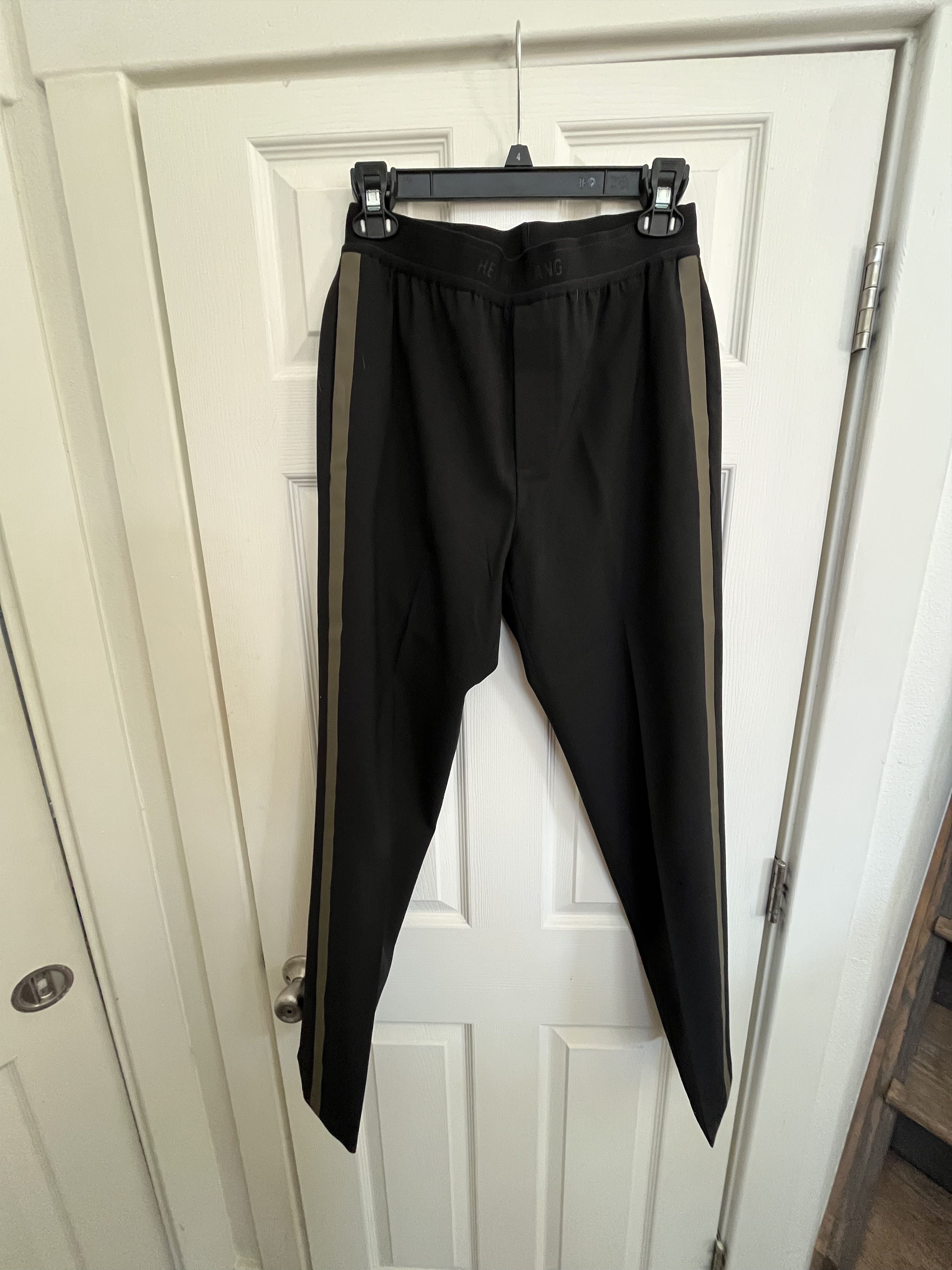 Helmut Lang Archive 90s Helmut Lang Striped Black Wool Trousers