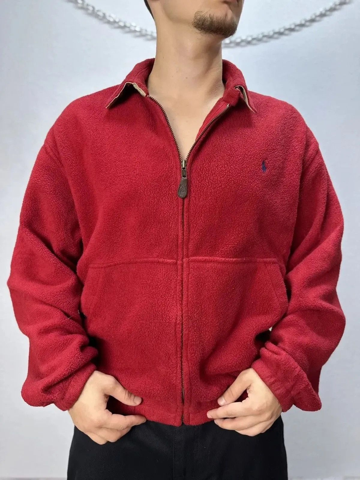 Polo Ralph Lauren × Vintage Polo Ralph Lauren fleece Jacket full zip Distressed Size US M / EU 48-50 / 2 - 9 Thumbnail