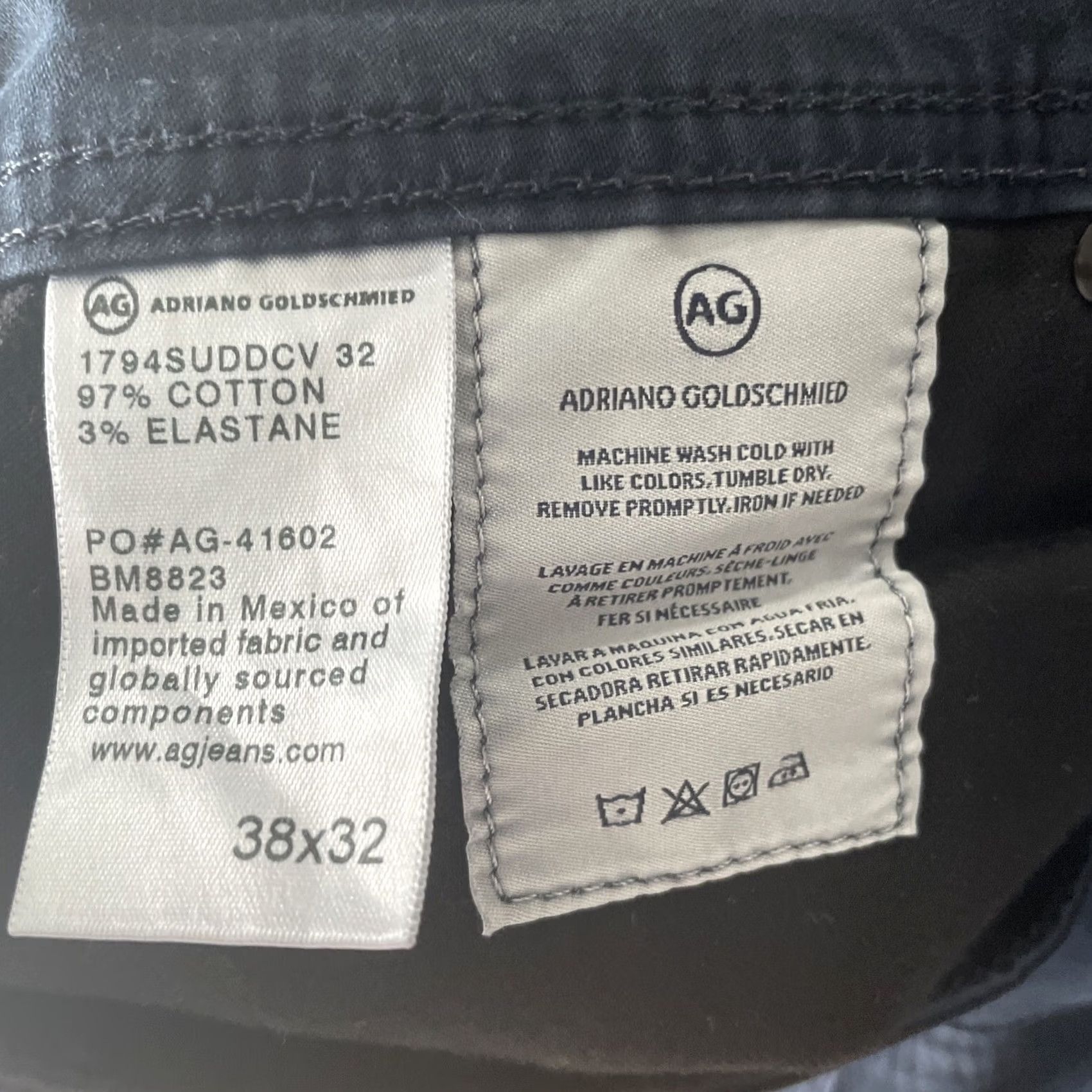 Vintage AG Adriano Goldschmied Jeans Men 38X32 (Measures 40x31) Blue Slim Straight Pants Size US 38 / EU 54 - 4 Thumbnail