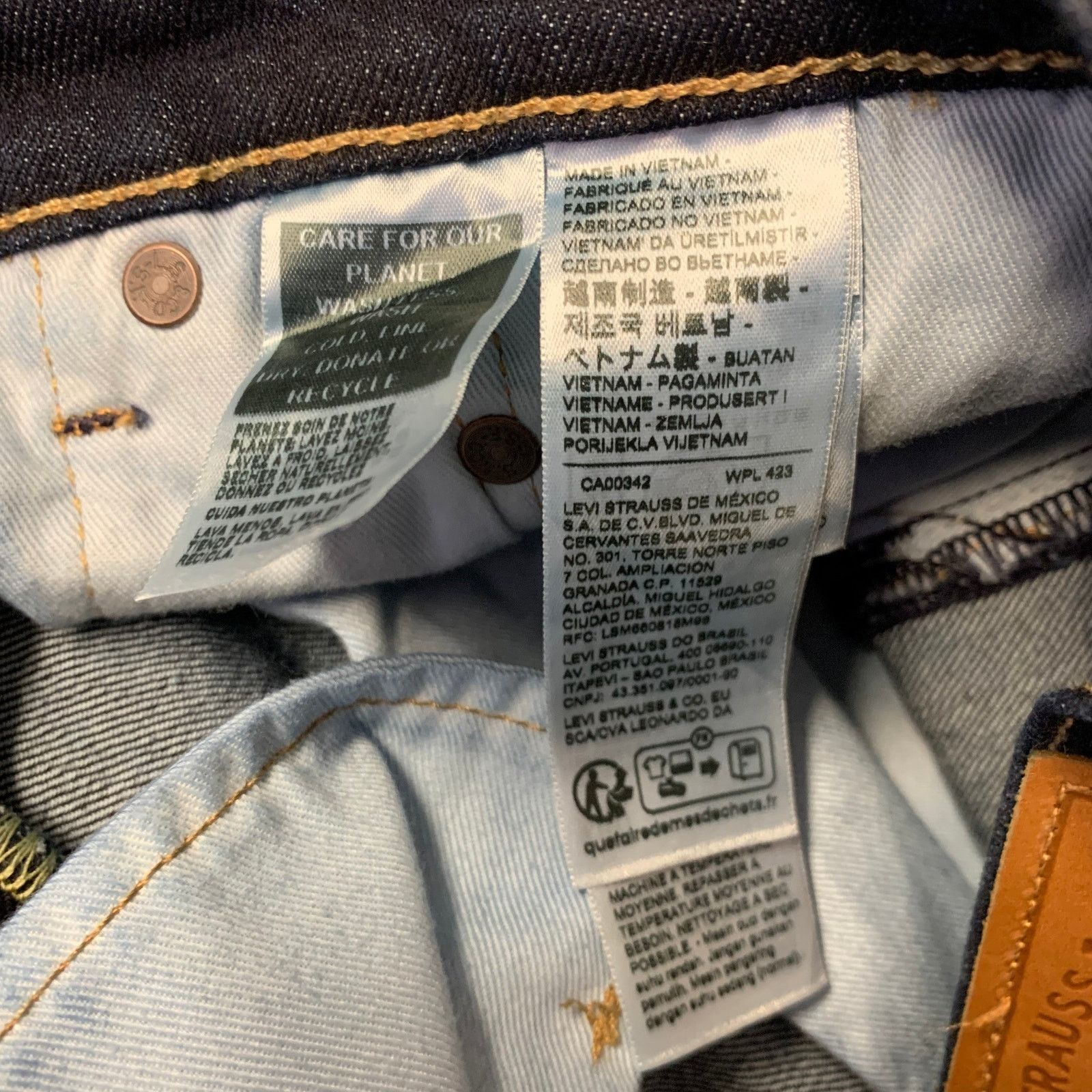 Levi's LEVI STRAUSS Size 32 Indigo Contrast Stitch Straight Jeans Size US 32 / EU 48 - 3 Thumbnail
