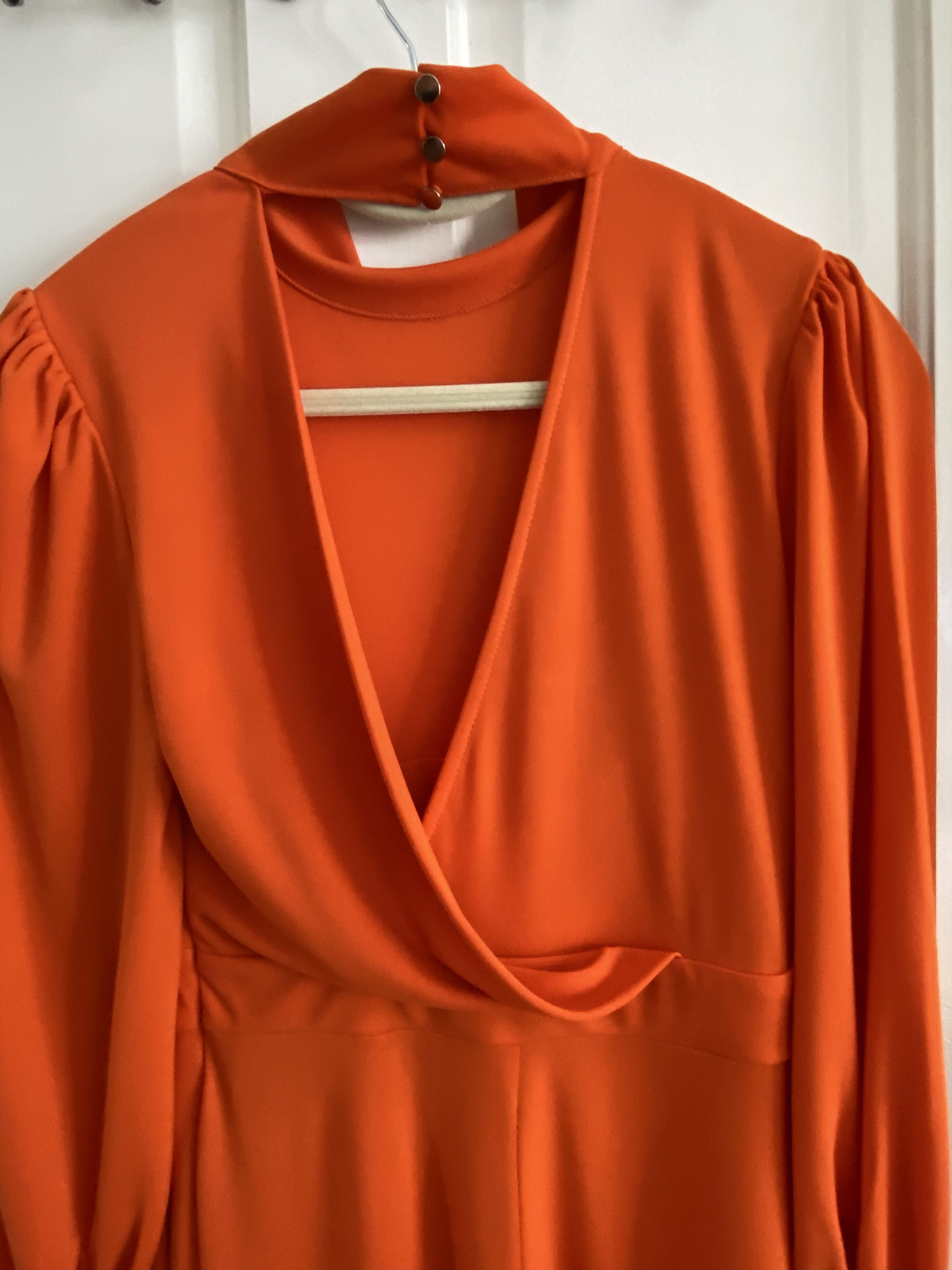 Karen Millen Orange funnel neck orange dress Size S / US 4 / IT 40 - 4 Thumbnail