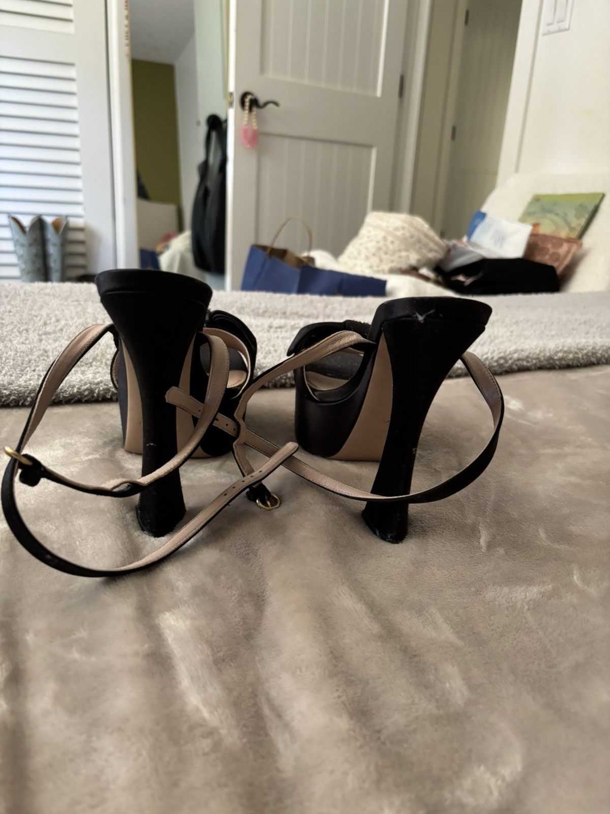 Miu Miu Miu Miu Black Heels With Bow Size US 8.5 / IT 38.5 - 3 Thumbnail
