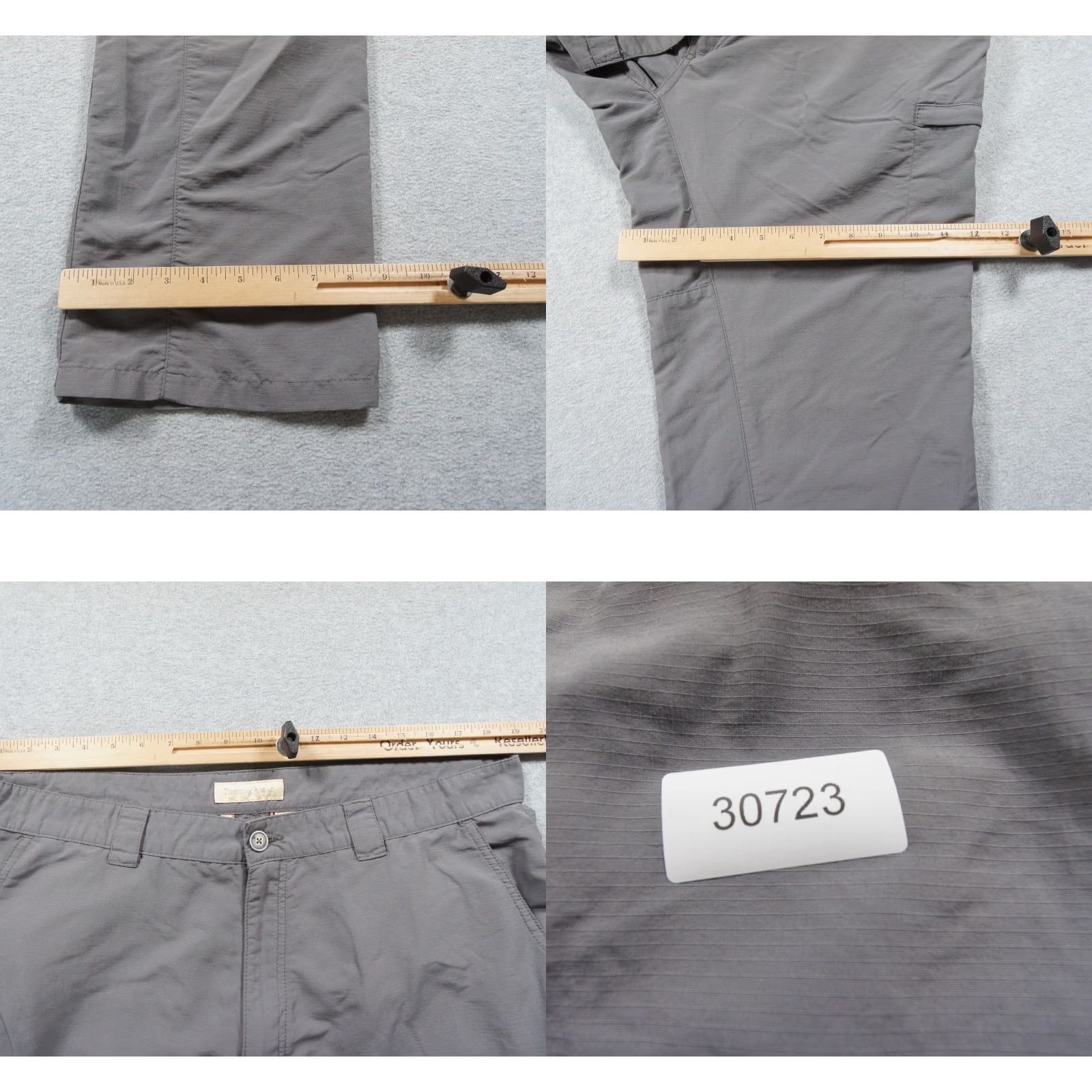 The Territory Ahead Territory Ahead Pants Mens 38 Gray Cargo Pockets Ripstop Outdoors Hike Camp Cargo Pants | 5-Pocket | Nylon | Straight | Wrangler? Size US 38 / EU 54 - 8 Thumbnail
