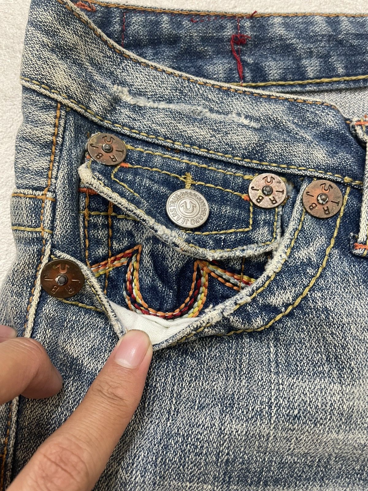 Diesel 2000s True Religion Flare Denim Ripped Bootcut Y2K Ifsix LGB Size 27" / US 4 / IT 40 - 5 Thumbnail