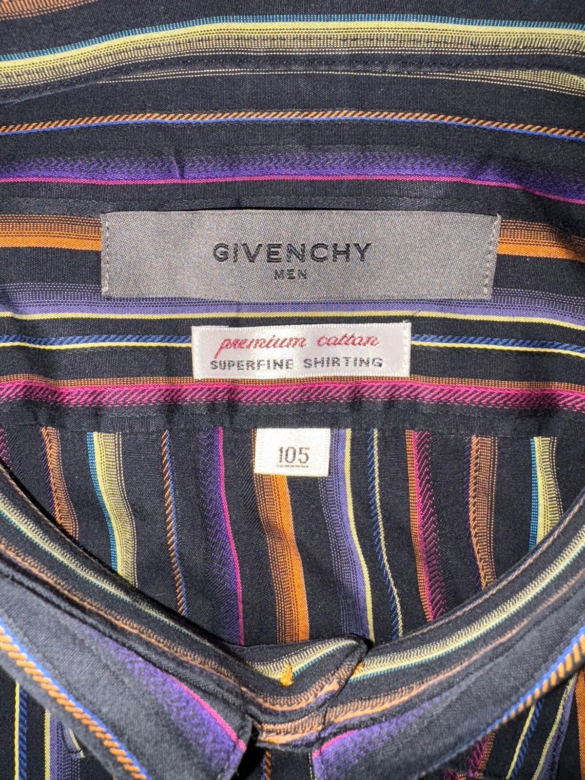 Givenchy VTG Givenchy 4G Logo Rainbow Stripe Shirt Size 105 (L) Size US L / EU 52-54 / 3 - 4 Thumbnail