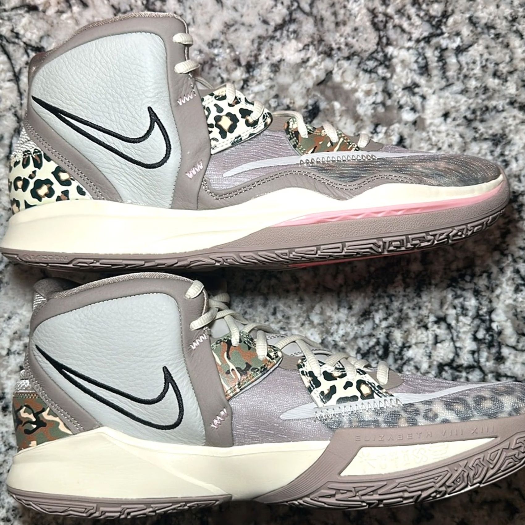 Nike Nike Kyrie Infinity Shoes Leopard Camo Moon Fossil Iron Ore Gray - Men’s 13 / Women’s 14.5 Size US 12 / IT 42 - 6 Thumbnail