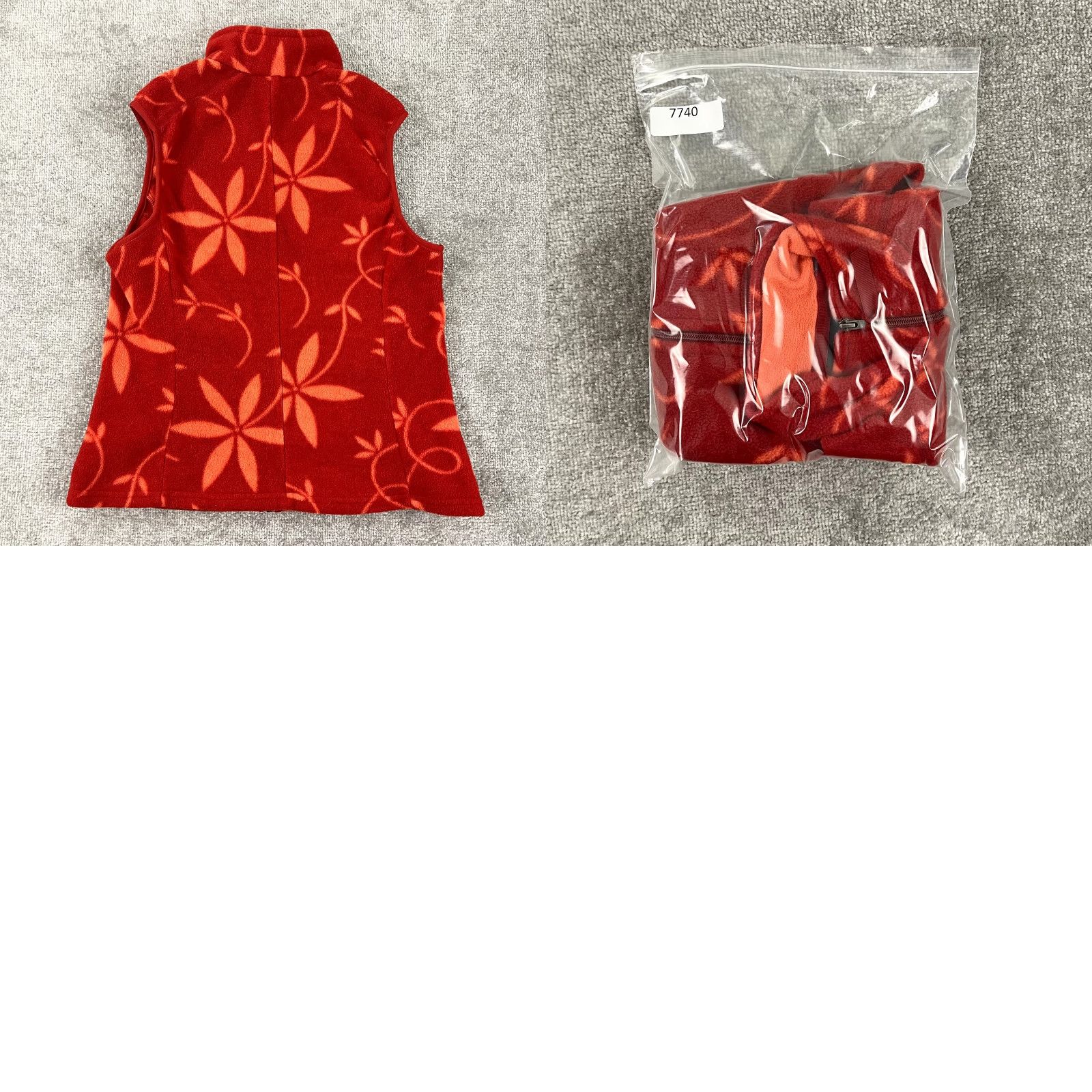 Patagonia Patagonia Vest Women Large Orange Red Synchilla Fleece Geometric Floral Full Zip Size L / US 10 / IT 46 - 8 Thumbnail