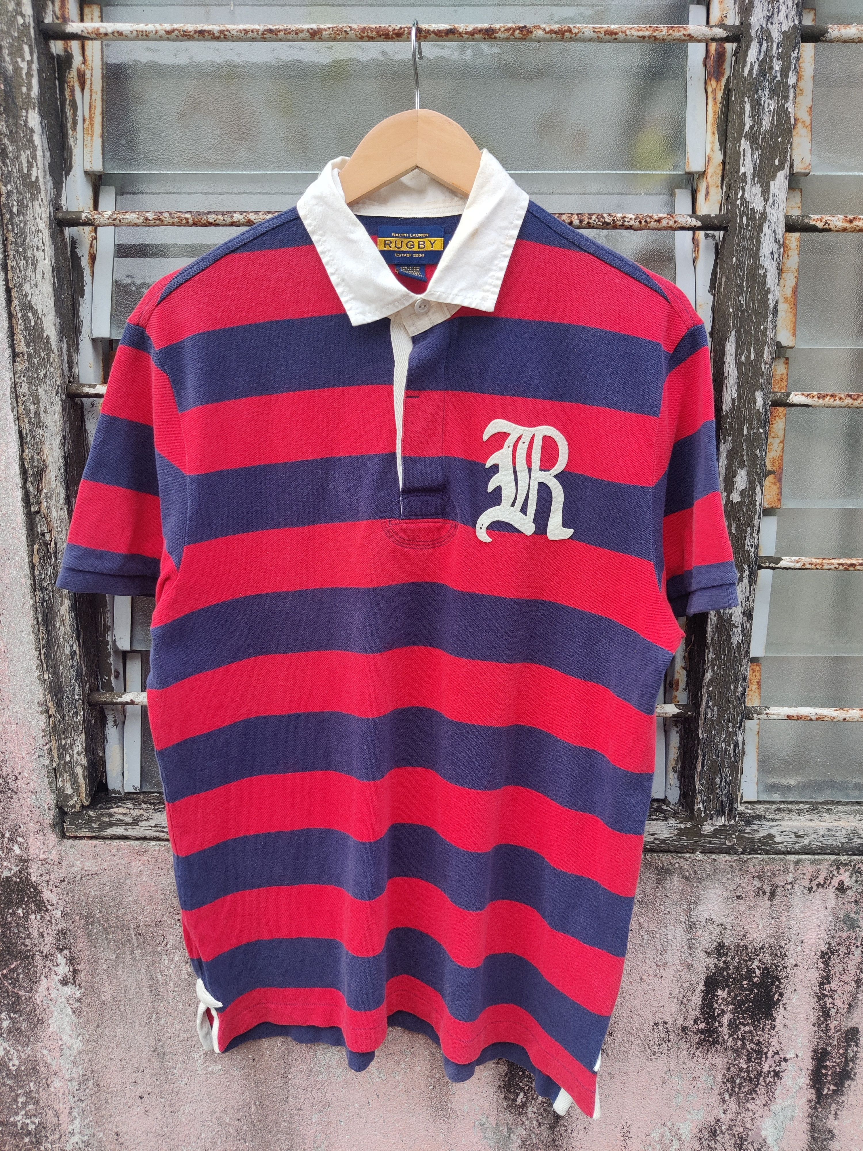 Vintage Sun Faded Ralph Lauren Rugby Stripe Shirt
