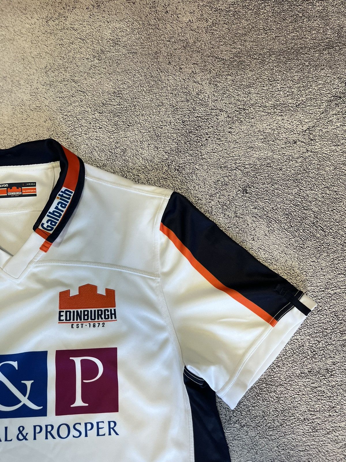 Macron Macron Men’s T- Shirt Jersey Edinburgh Rugby Union White Size US L / EU 52-54 / 3 - 2 Thumbnail