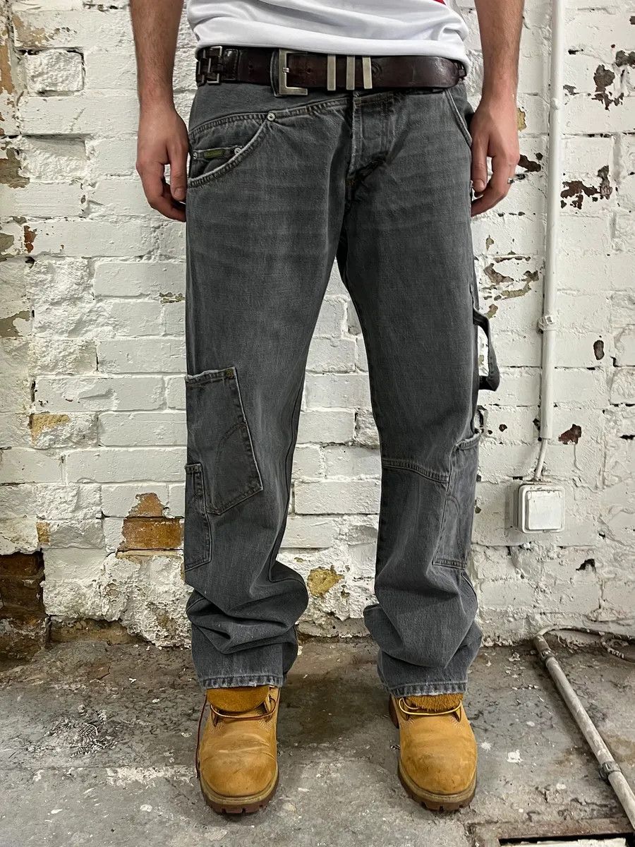 Dolce & Gabbana AW2004 Dolce & Gabbana Asymmetrical Grey Cargo Denim Jeans Size US 34 / EU 50 - 2 Thumbnail