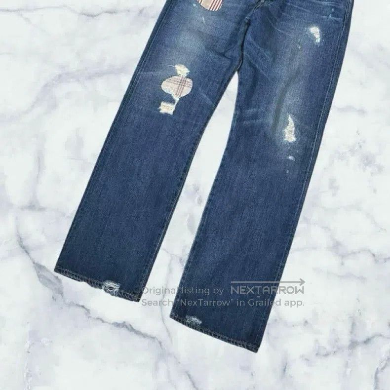 Junya Watanabe Junya Watanabe size L Distressed Patch Denim Long Pants Size US 27 - 4 Thumbnail