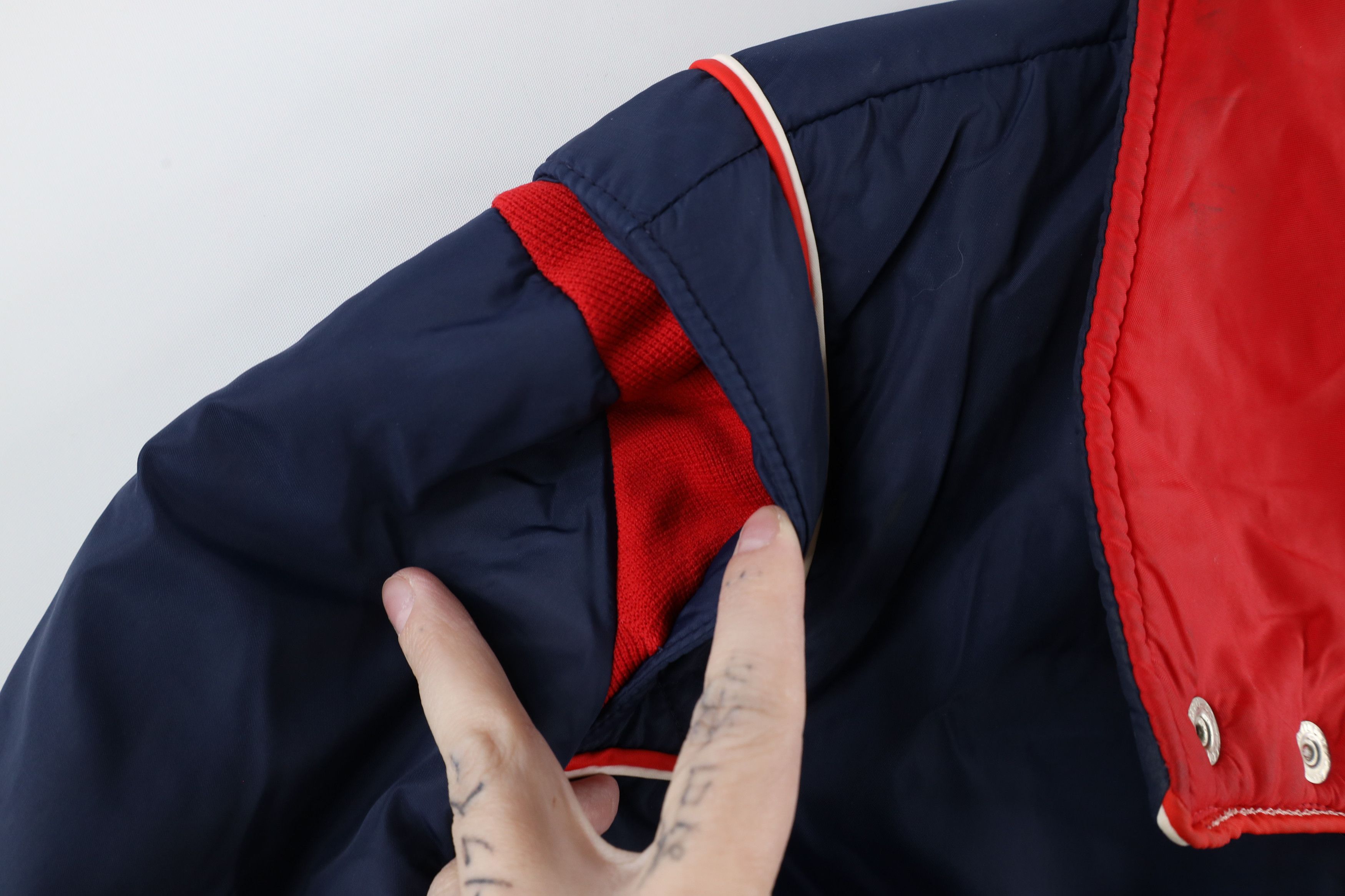 Vintage Vintage 70s Streetwear Striped Winter Puffer Jacket Blue Size US M / EU 48-50 / 2 - 5 Thumbnail