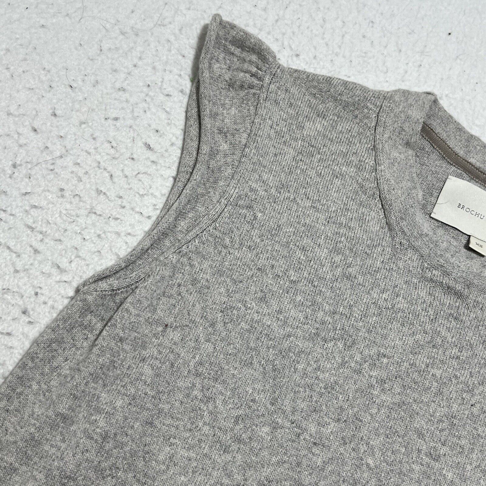Brochu Walker Brochu Walker XS Cashmere Crewneck Sweater Vest Gray Size XS / US 0-2 / IT 36-38 - 6 Thumbnail