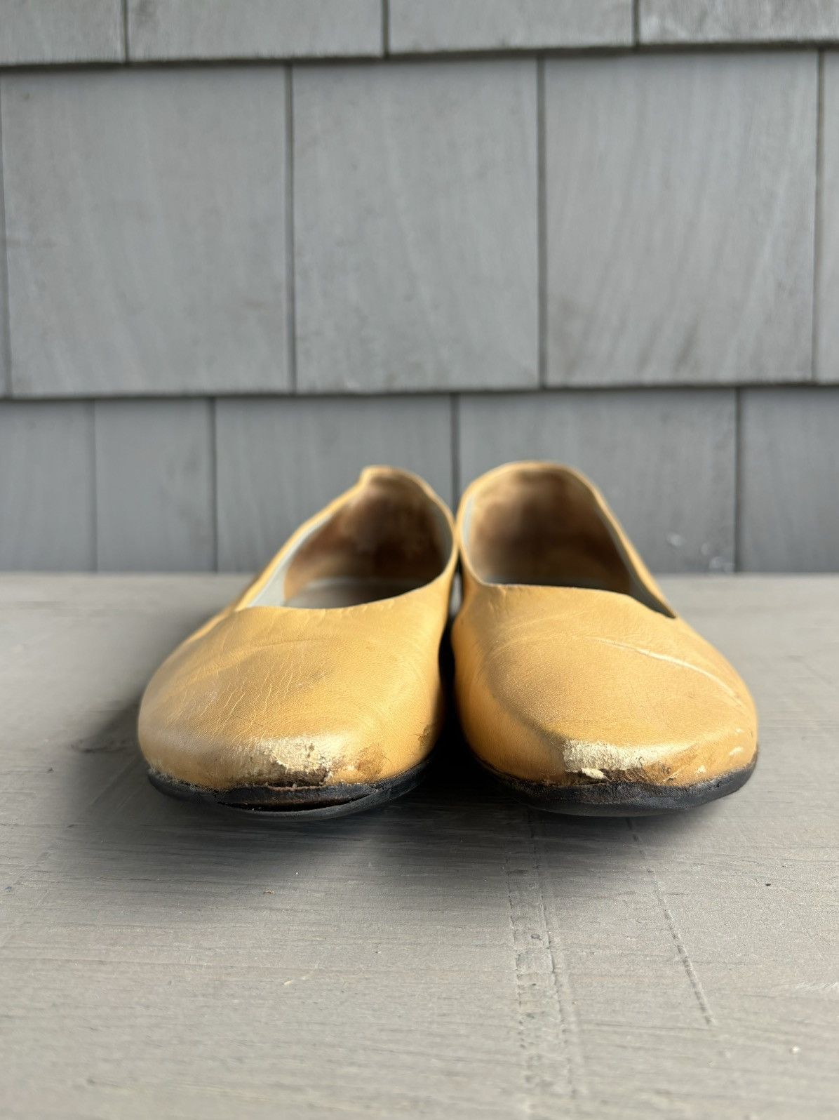 Miu Miu × Prada × Vintage Vintage Miu Miu Flats 90s Leather Slip On Loafer Prada Point Size US 10 / IT 40 - 6 Thumbnail