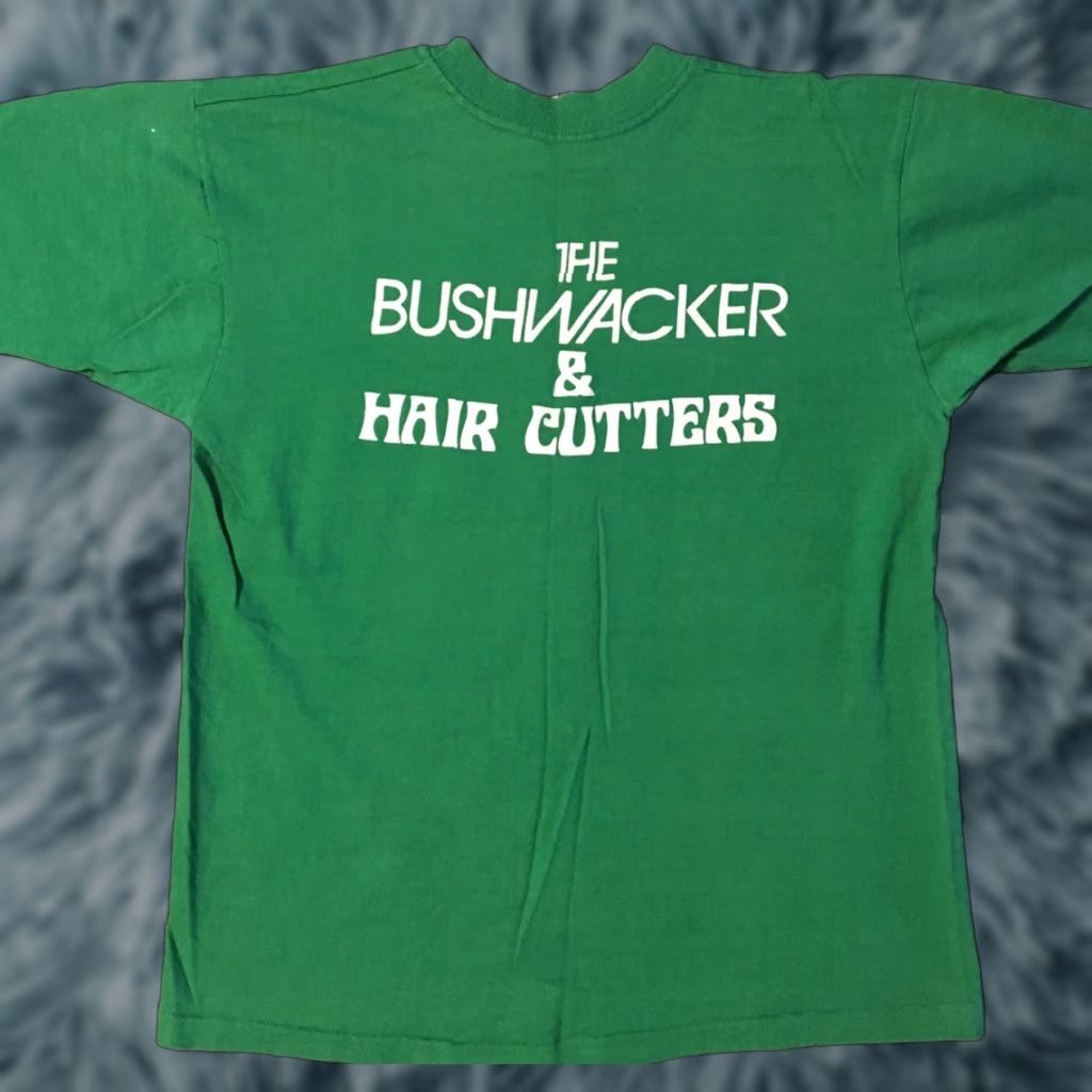 Vintage VINTAGE Bushwackers & Hair Cutters Shirt S USA Grunge 70s 80s Single Stitch Graphic Tee Mens Green Short Sleeve 100% Cotton Size US S / EU 44-46 / 1 - 1 Thumbnail