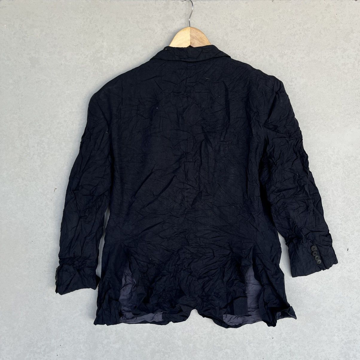Other Vintage Burberry Black Crinkled Blazer And Notched Size M Size 38R - 5 Thumbnail