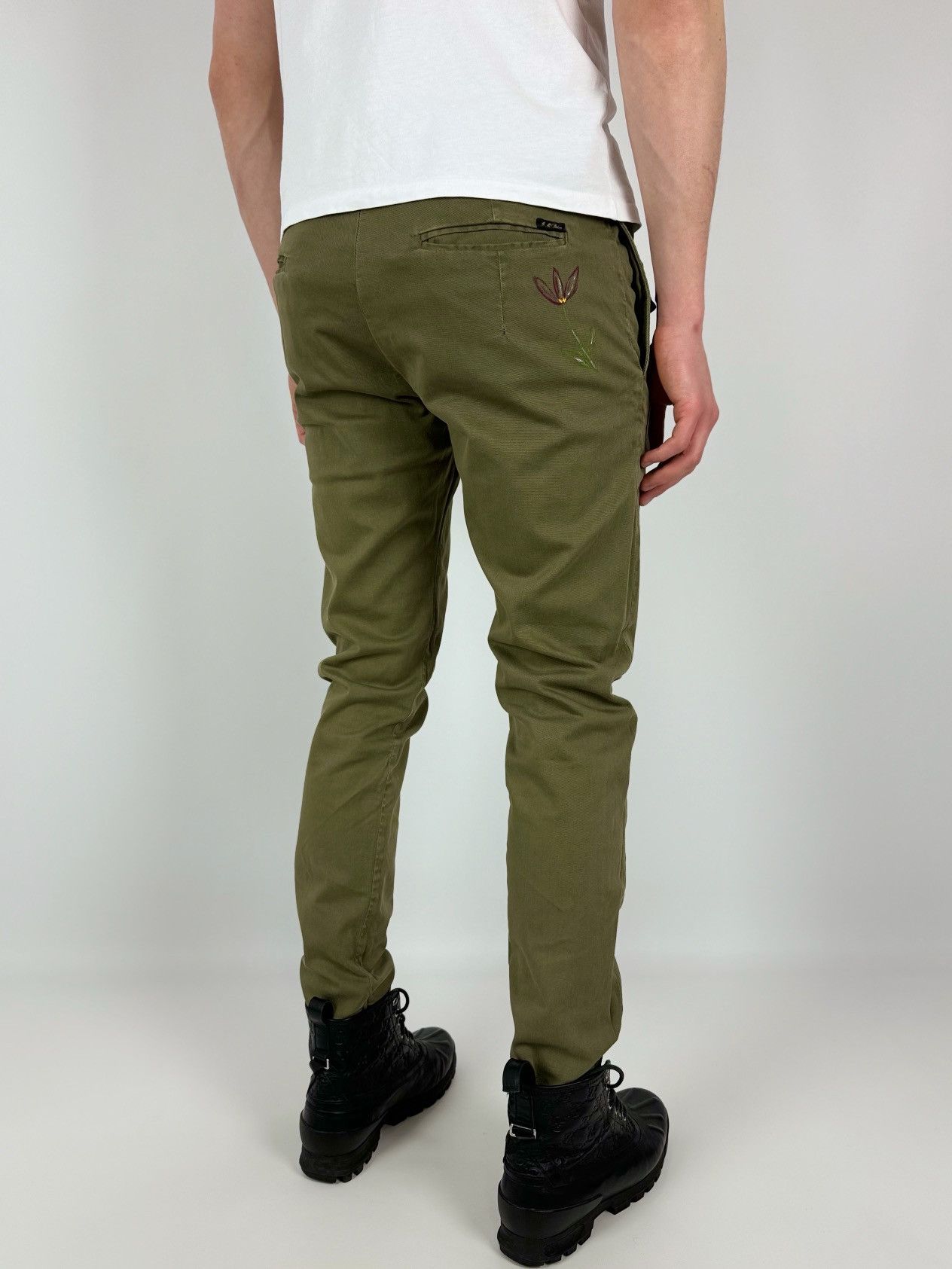 Designer Maurizio Massimino Front Pockets Designer Chino Pants Size US 34 / EU 50 - 2 Thumbnail