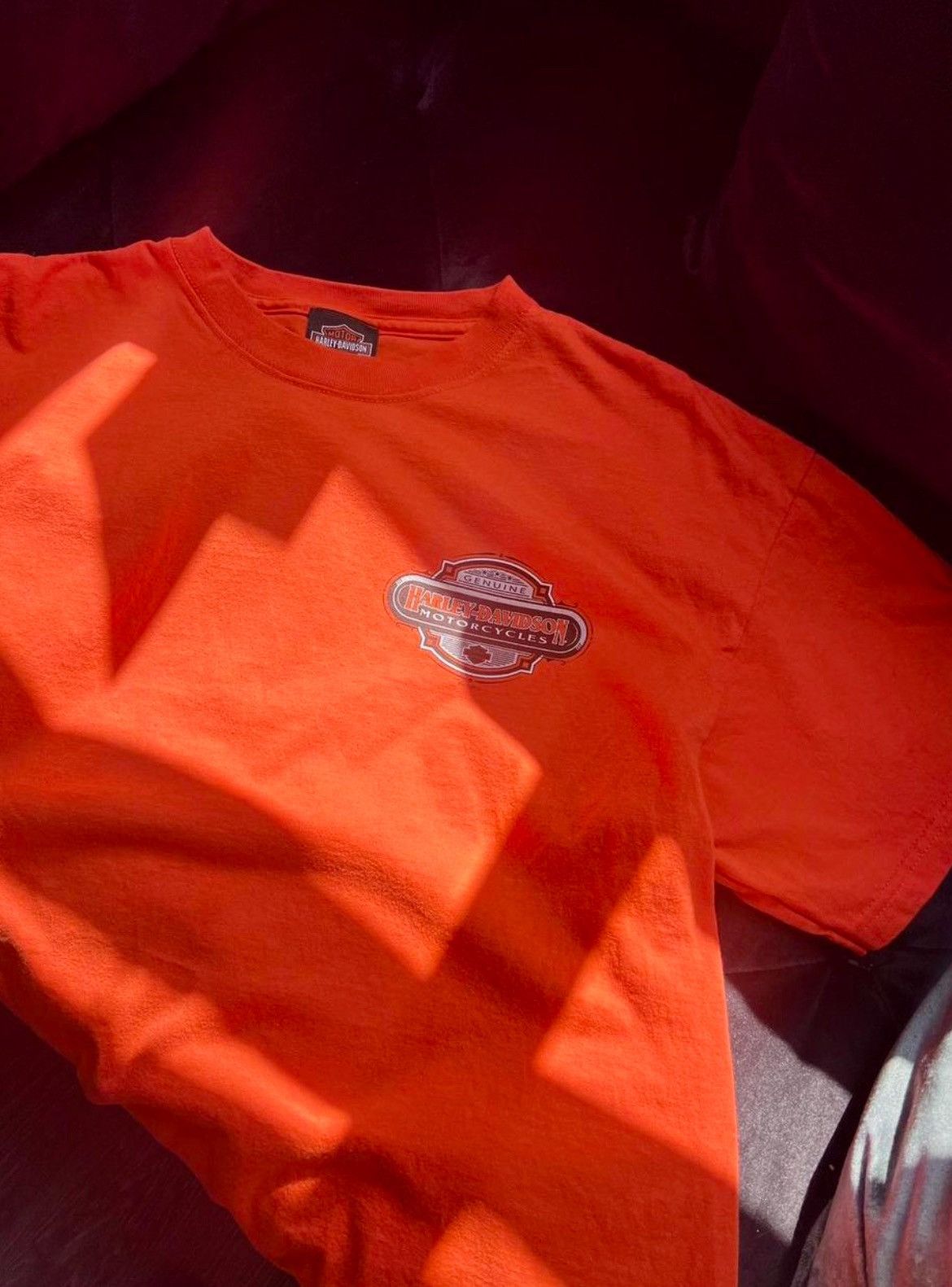 Harley Davidson Vintage 2012 Harley-Davidson Grand Junction Tee – Orange 🏍️🔥 Size US L / EU 52-54 / 3 - 9 Thumbnail