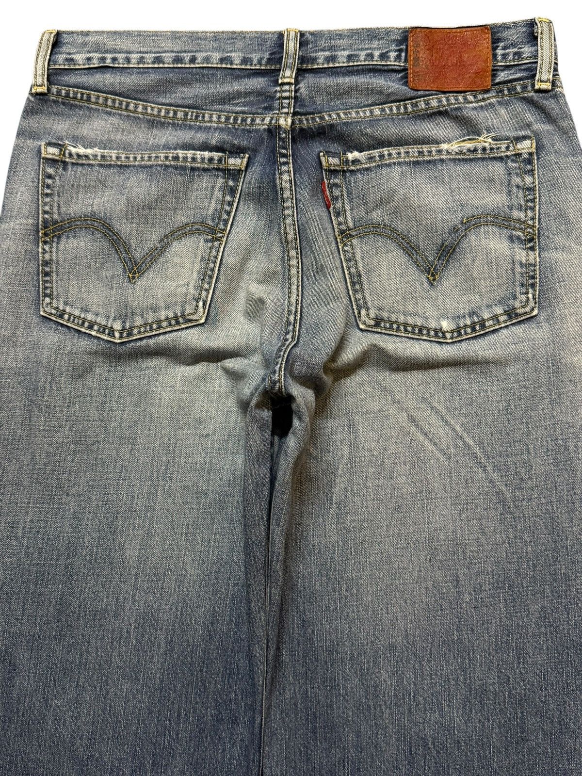 Levi's Vintage Levis 502 Blue Faded Wash Distressed Wide Leg Jeans Size US 33 - 4 Thumbnail