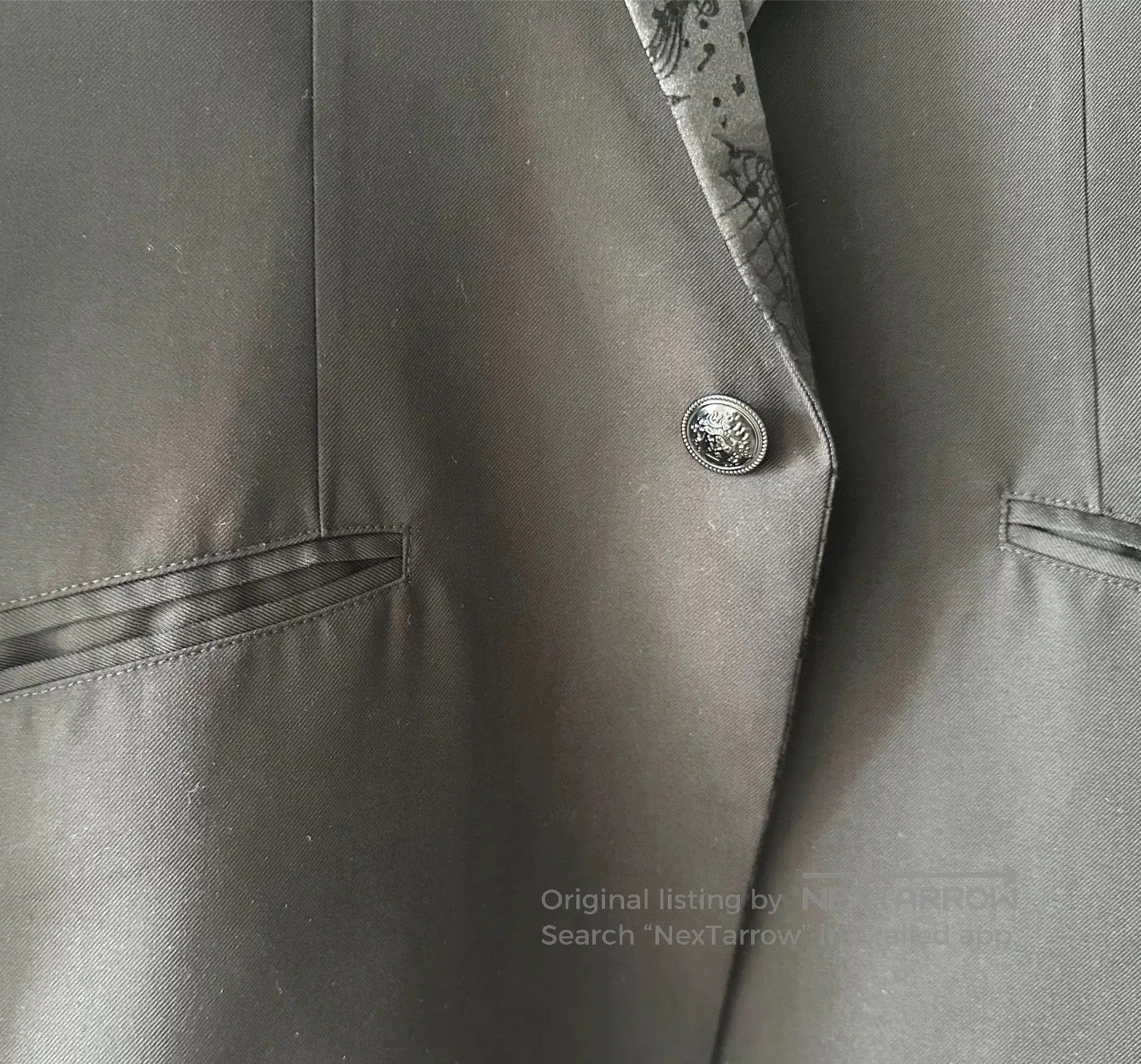 Japanese Brand Jury Black Tailored Velvet Note Jacket. Size US M / EU 48-50 / 2 - 8 Thumbnail