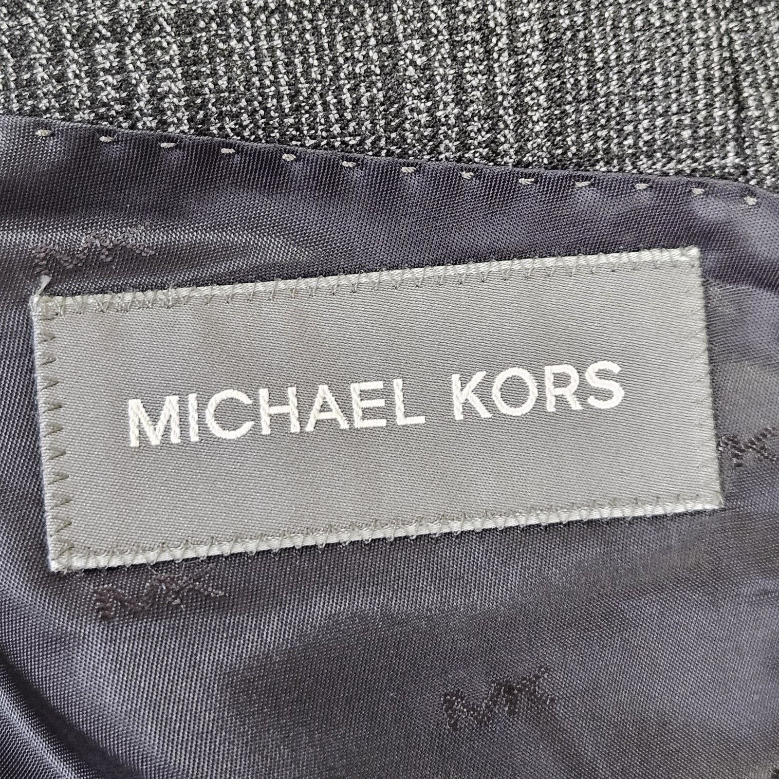 Michael Kors Michael Kors Glen Plaid Sport Coat Blazer Gray Interview Size 42S - 10 Thumbnail
