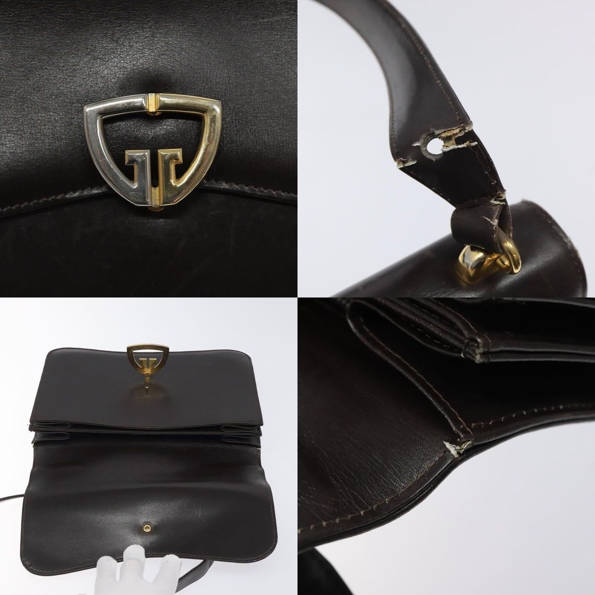 Gucci GUCCI Shoulder Bag Leather Brown Gold Size ONE SIZE - 11 Thumbnail