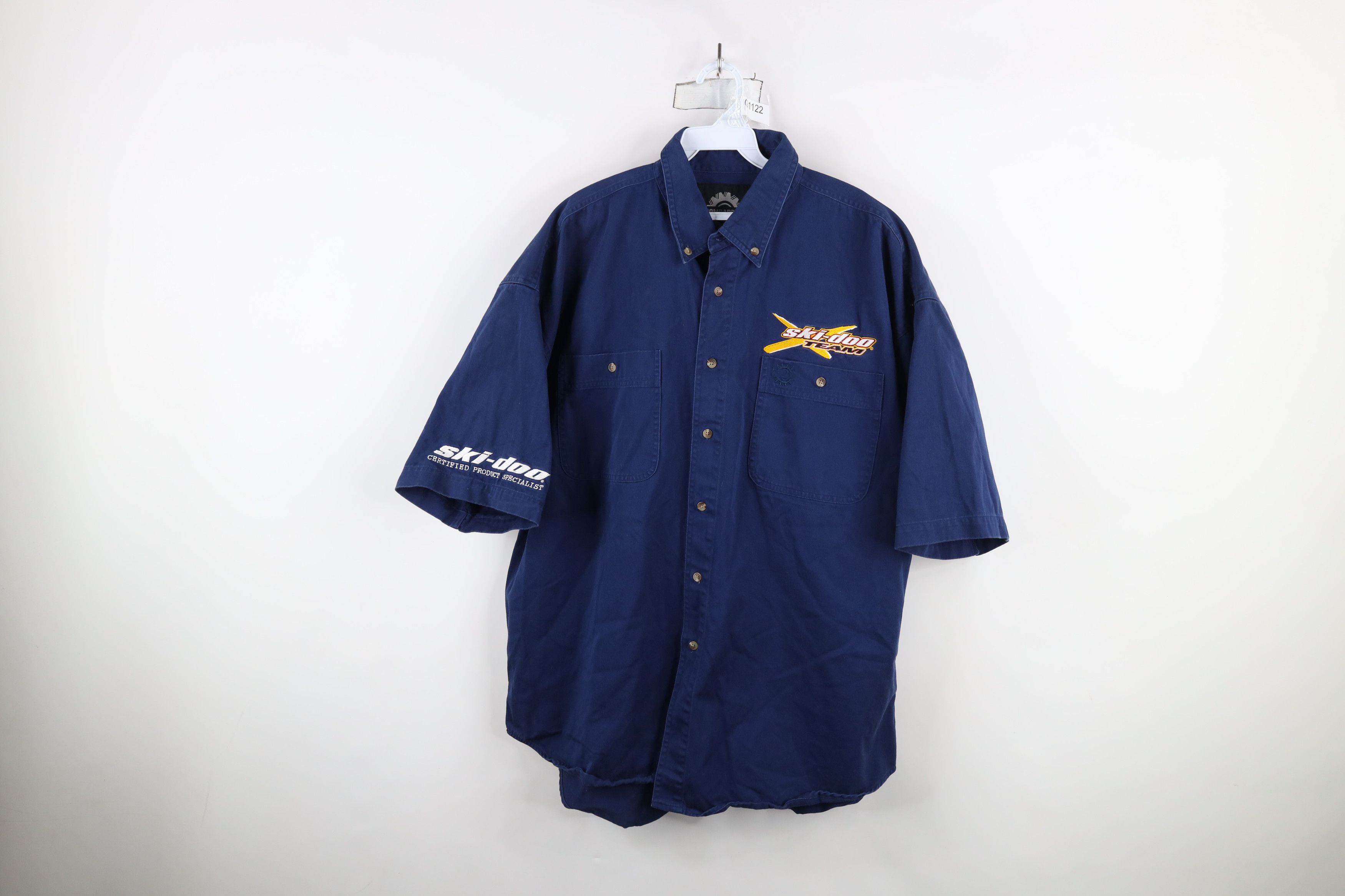 Vintage Vintage 90s Ski Doo Bombardier Racing Team Button Shirt Size US XL / EU 56 / 4 - 1 Thumbnail
