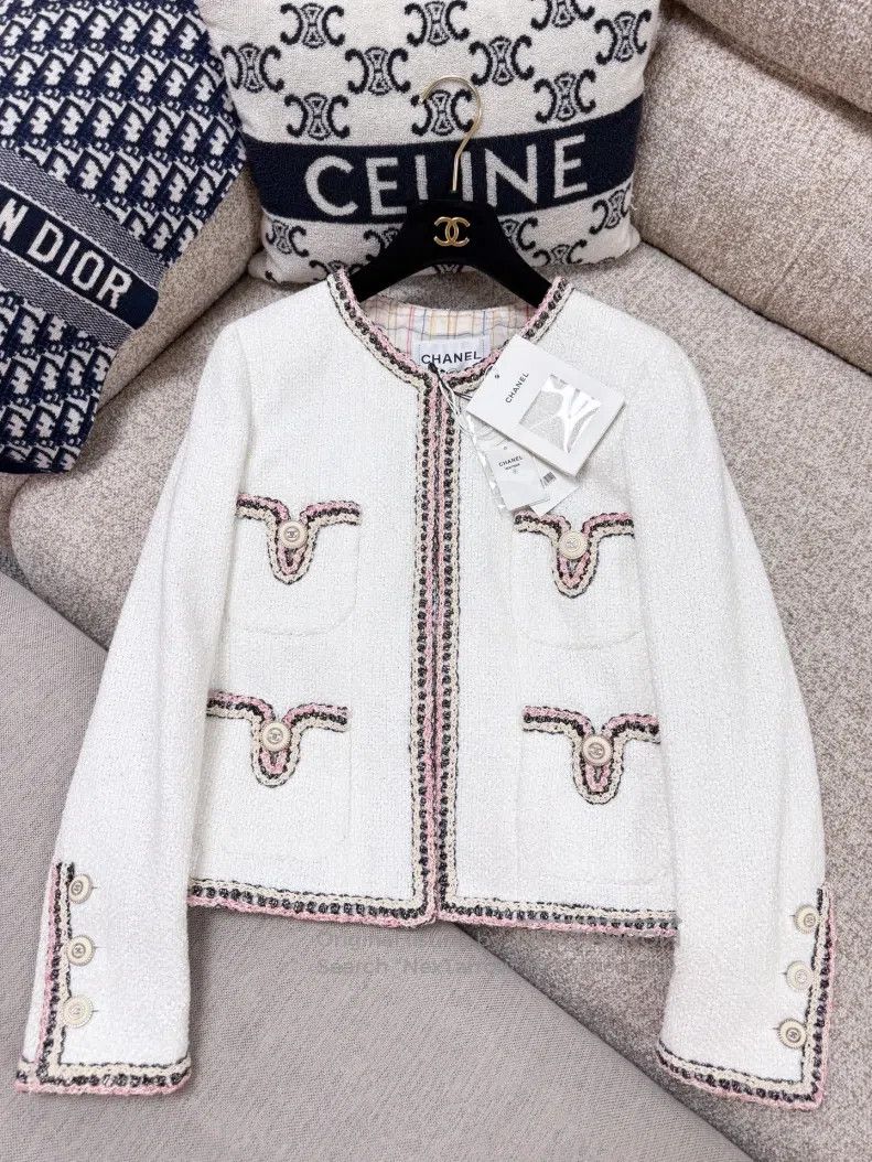 Chanel Chanel Sequin embroidery four-pocket rolled-edge woven lon Size XXS / US 00 / IT 34 - 4 Thumbnail