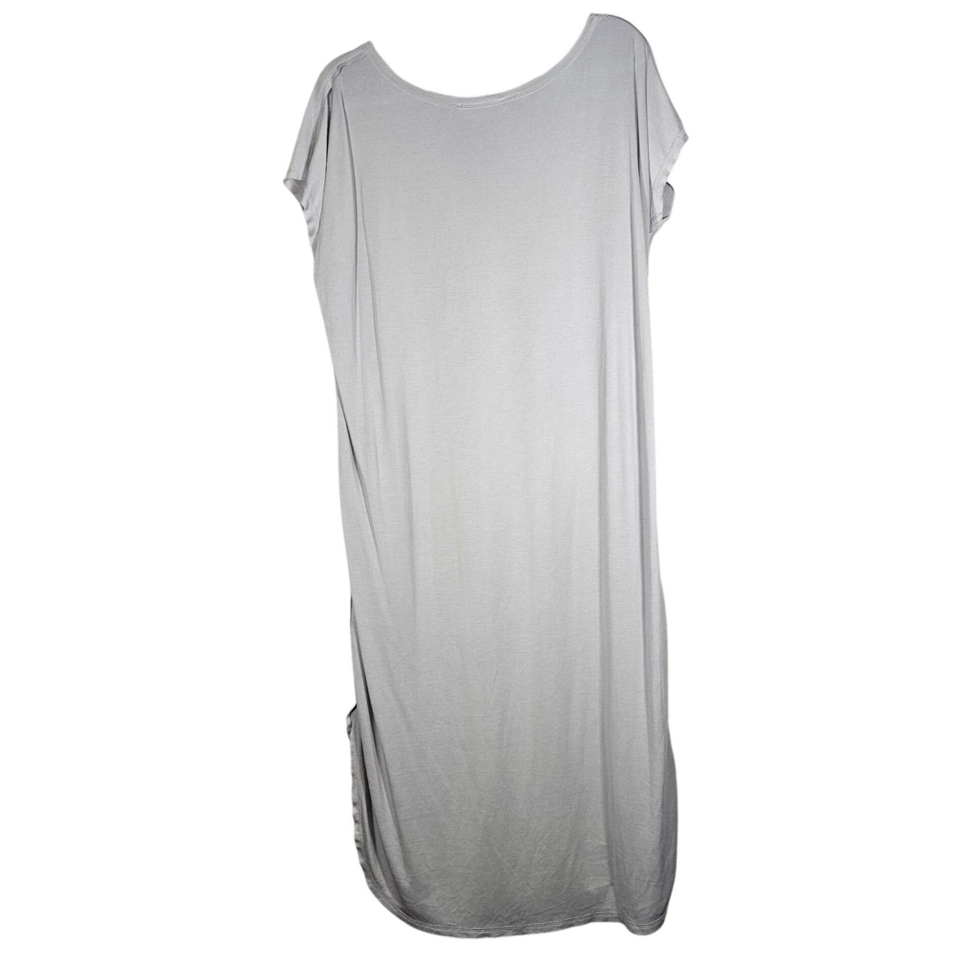 Other Double Zero Women Grey Modal Midi Dress Med Minimalist Cotta Size M / US 6-8 / IT 42-44 - 3 Thumbnail