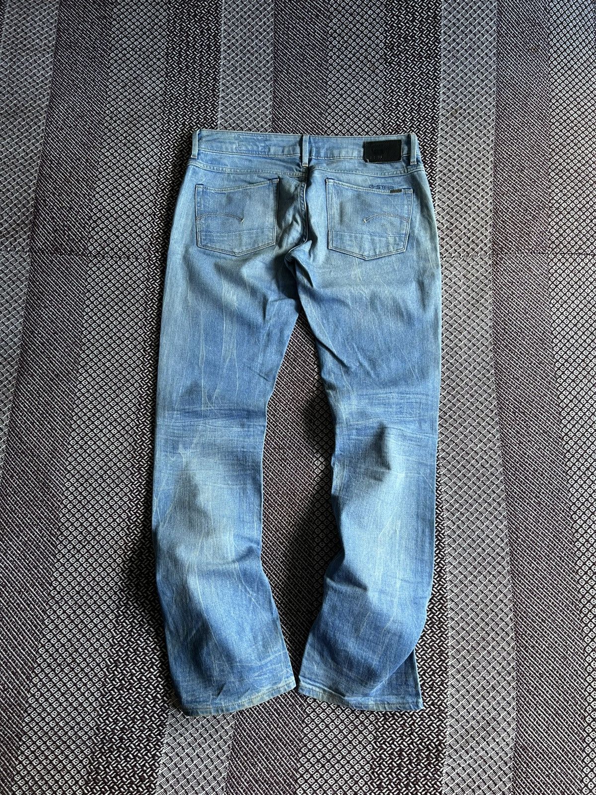 G-Star G-star Raw 3301 Straight Denim Jeans Faded Distressed Sz 31 Size US 31 - 1 Thumbnail