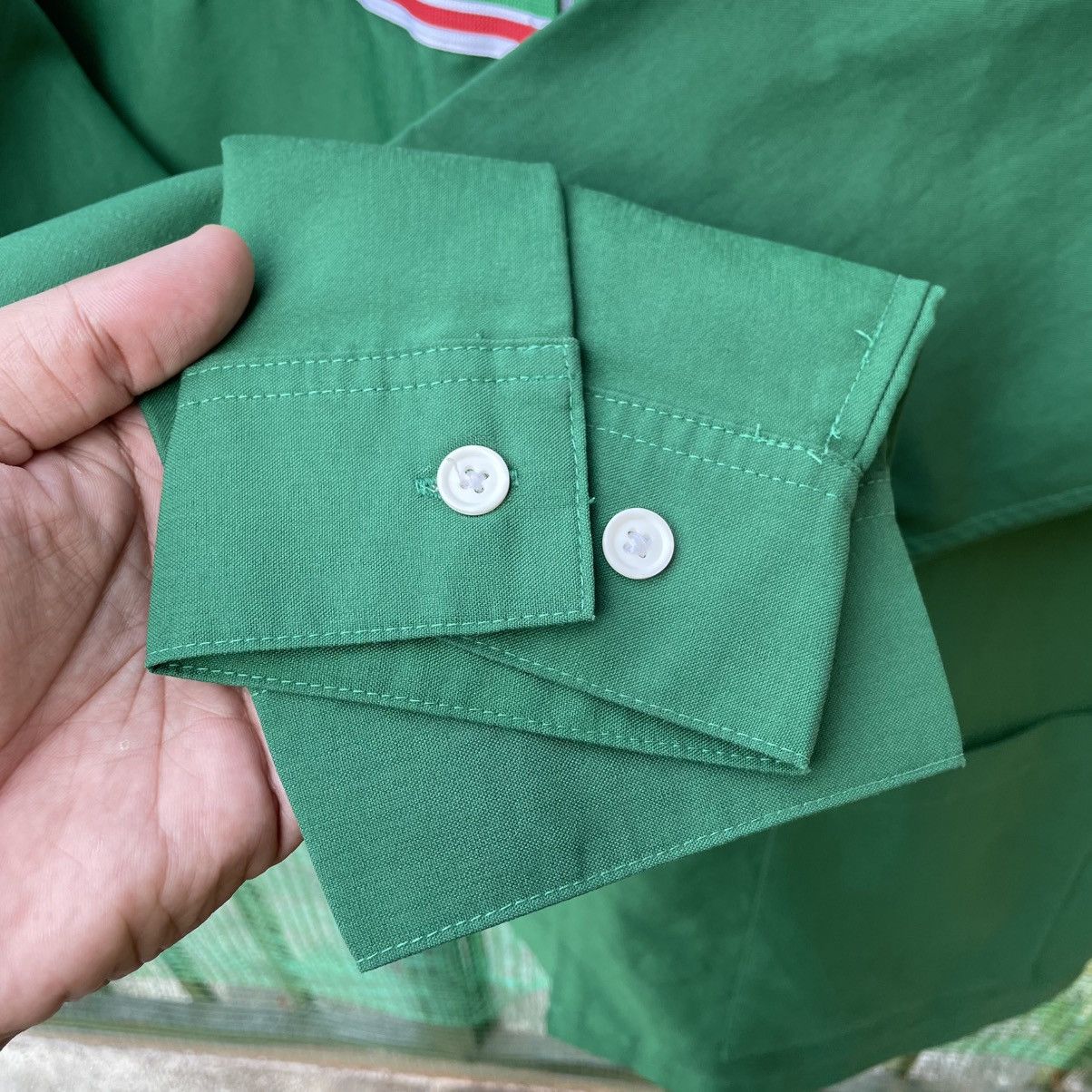 Japanese Brand 🔥🇯🇵Seven Eleven Big Logo Full Zipper Uniform Work Shirts Size US M / EU 48-50 / 2 - 8 Thumbnail