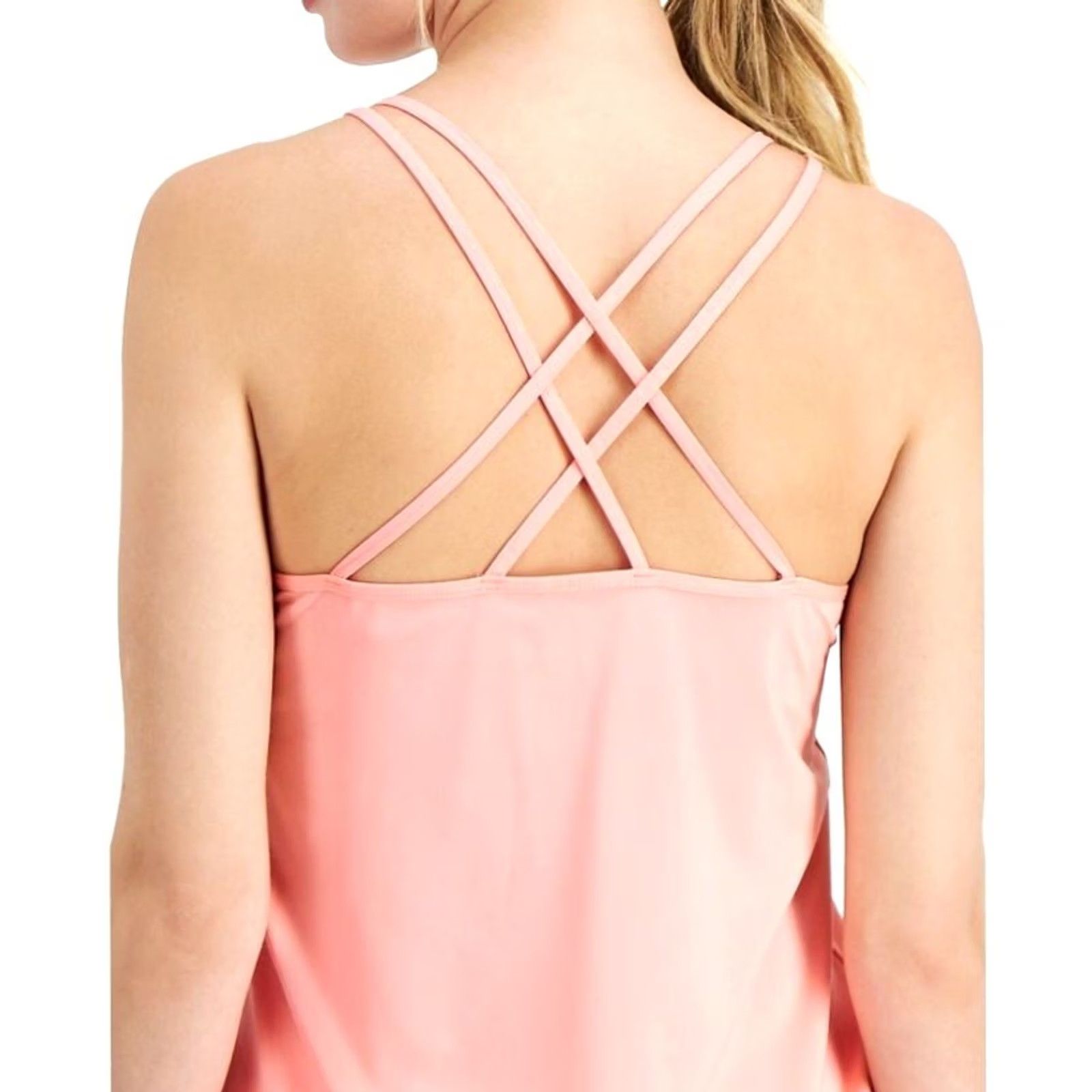 Vintage Ideology Tank Top Shirt Women 2XL Orange Sleeveless Scoop Neck Strappy Back Peak Sports Casual Vintage No Size XXL / US 16-18 / IT 52-54 - 2 Thumbnail