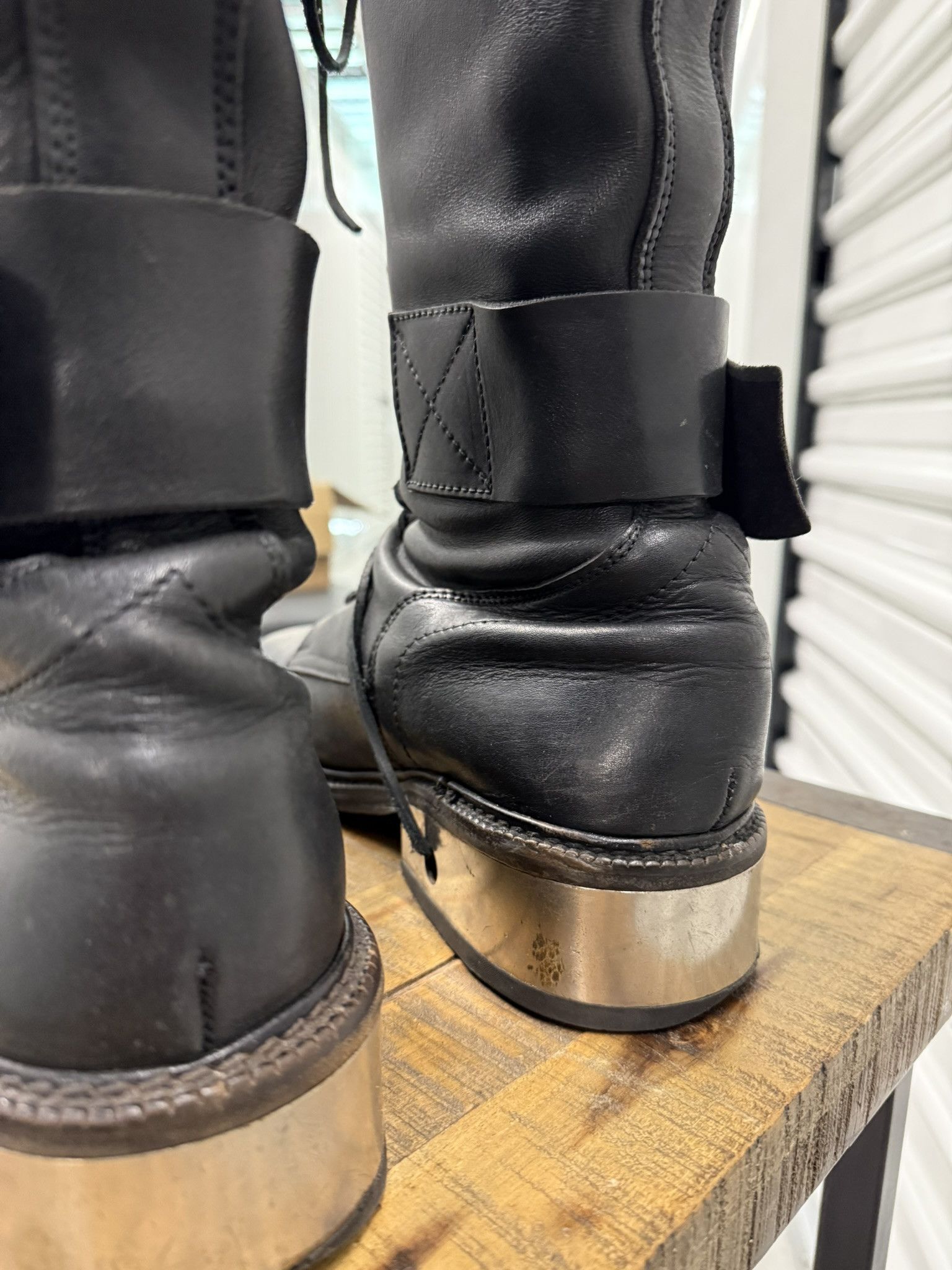 Dirk Bikkembergs Dirk Bikkembergs knee-high buckled Metal Heels Size US 12 / EU 45 - 7 Thumbnail