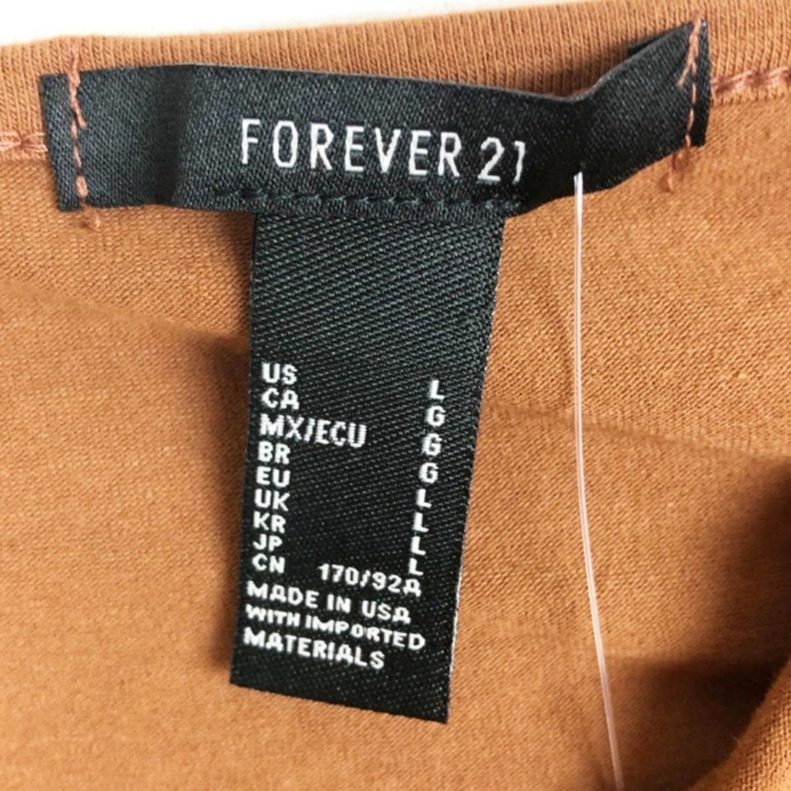 Forever 21 New Forever 21 Women’s Cutout Flounce-Hem Mini Dress Brown Size L / US 10 / IT 46 - 14 Thumbnail