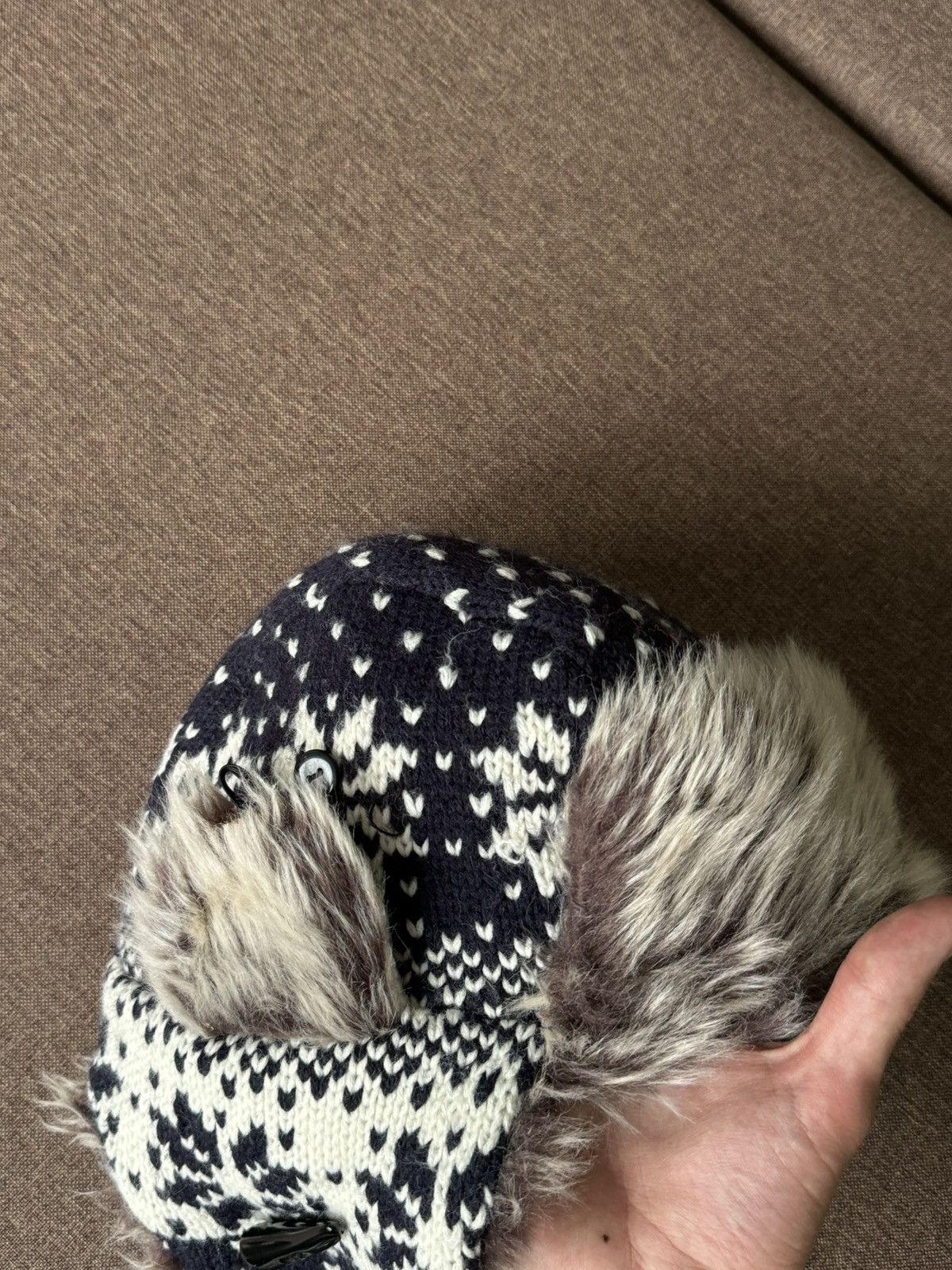 Japanese Brand × Vintage Vintage winter Y2K fuzzy fur ushanka hat punk Japanese Size ONE SIZE - 5 Thumbnail