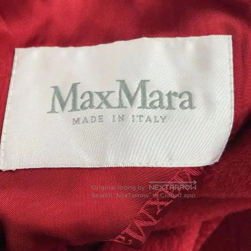 Max Mara MaxMara Red Hooded Wool Coat for Women . Size L / US 10 / IT 46 - 3 Thumbnail