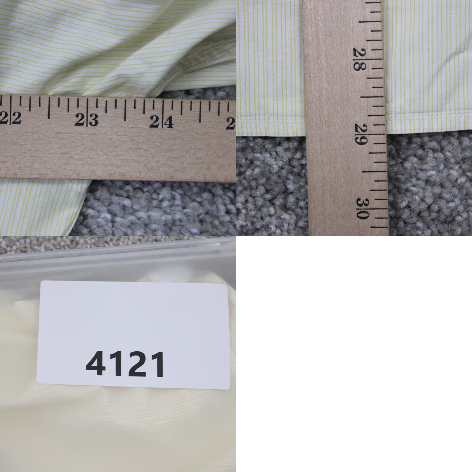 Lacoste Lacoste Button-Up Shirt Mens 42 Yellow Cotton Long Sleeve Collared L/S Poplin Plaid Classic Preppy Sportswear Size US XL / EU 56 / 4 - 9 Thumbnail